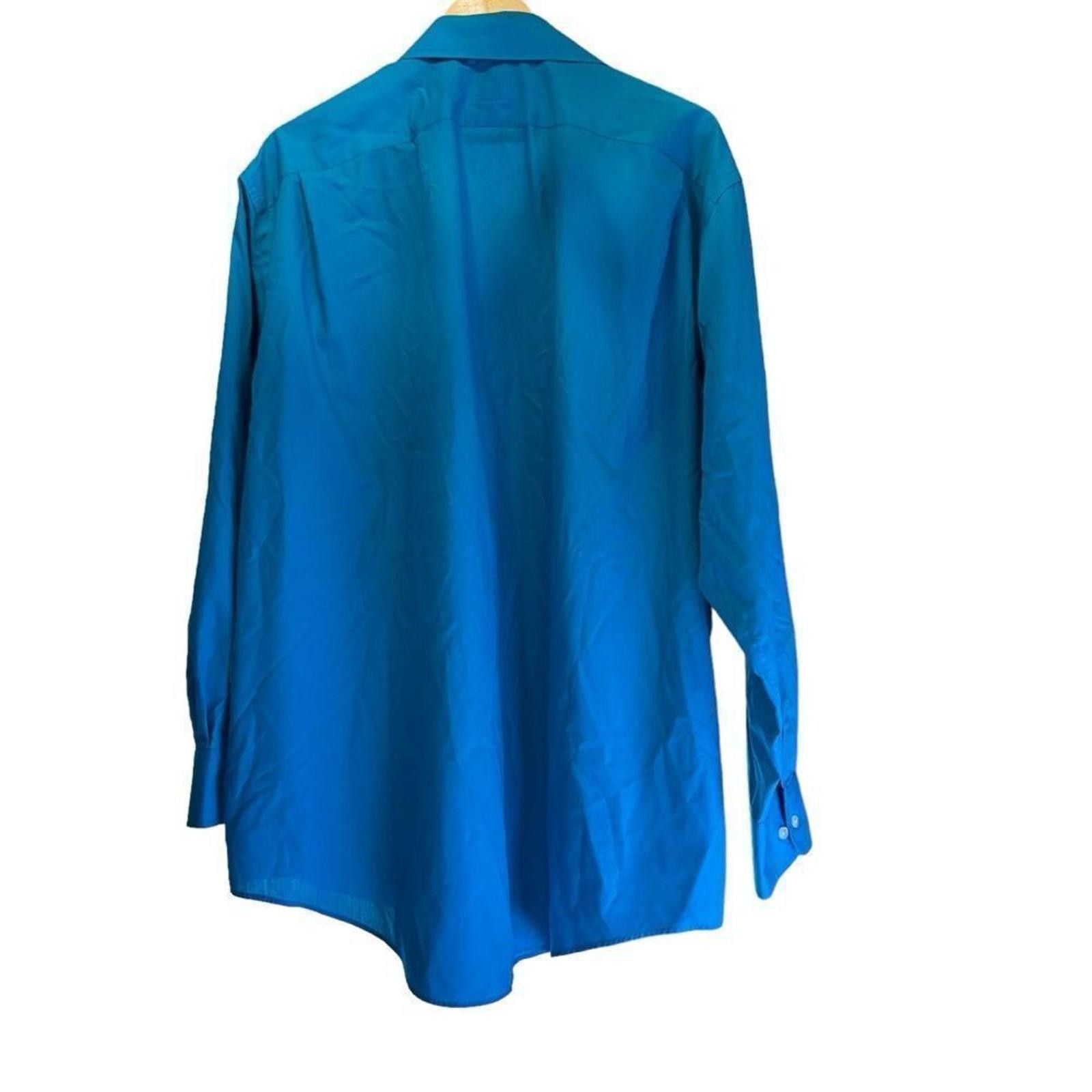 Lands' End Lands End Turquoise Wrinkle Free Broadcloth Shirt Size 18x35 Size US M / EU 48-50 / 2 - 12 Thumbnail