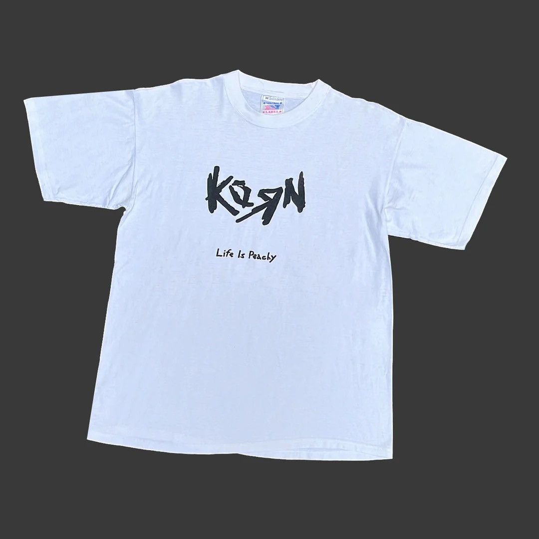 Band Tees × Vintage Korn 1996 90s Vintage Life is Peachy Album Promo T-Shirt Size US M / EU 48-50 / 2 - 1 Thumbnail