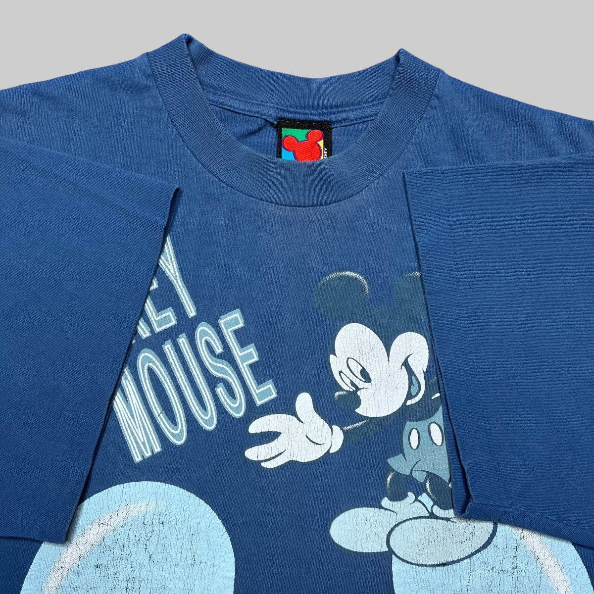 Disney × Vintage Vintage 1990s Disney Mickey Mouse Cartoon Graphic T-Shirt Size US L / EU 52-54 / 3 - 2 Thumbnail
