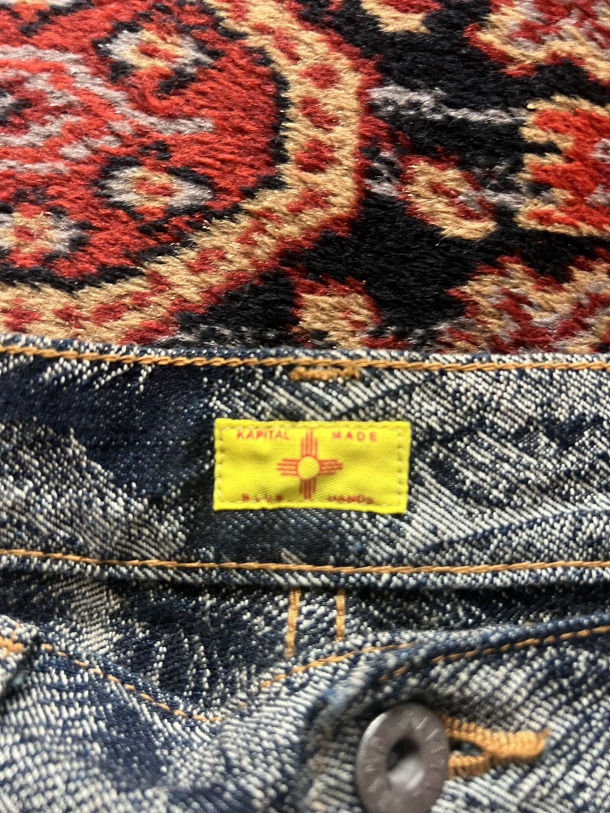 Kapital Kapital Feather Flare Denim Dark Blue Size US 36 / EU 52 - 3 Thumbnail