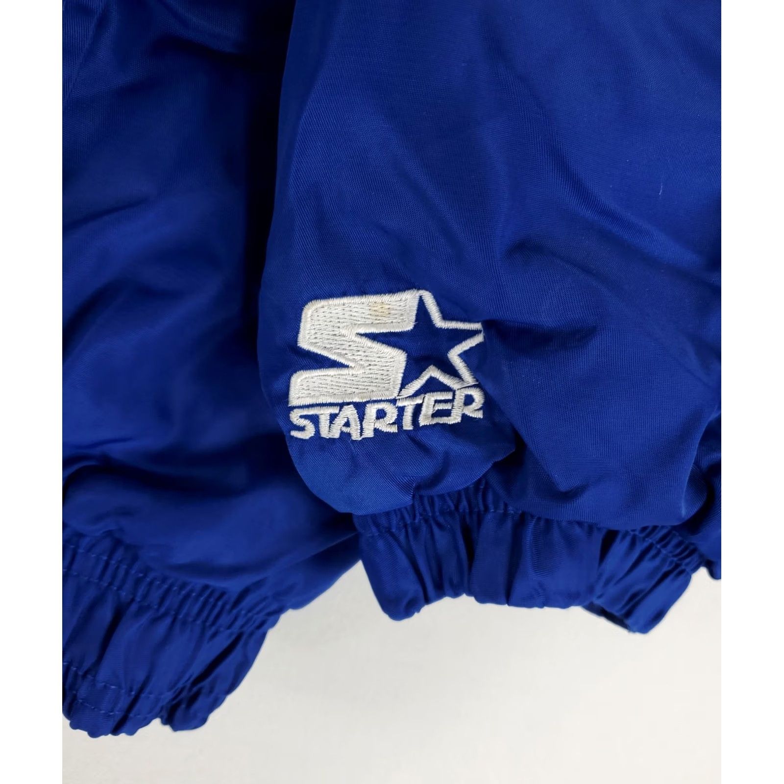 Starter VINTAGE Starter Jacket VTG 90s University Kansas Full Zip Snap Embroidered Blue Mens 3XL Parka Jacket, Blue, 3XL Size US XXL / EU 58 / 5 - 2 Thumbnail