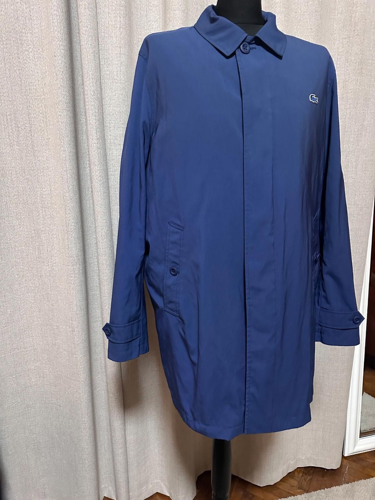 Lacoste Lacoste Men's Navy Blue Raincoat Trench Sz XXL Size US XL / EU 56 / 4 - 3 Thumbnail