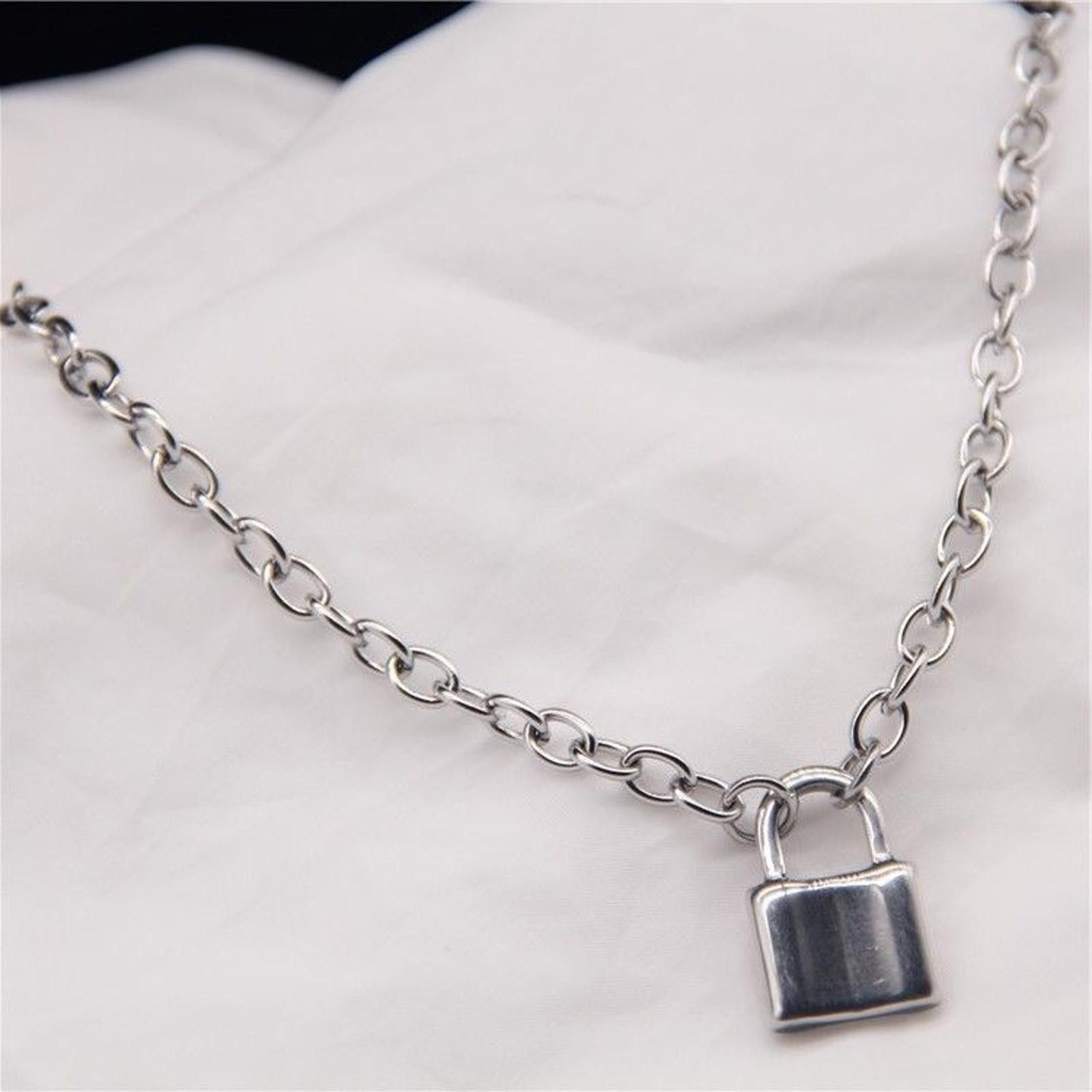 Jewelry Lock Pendant Necklace Size ONE SIZE - 6 Thumbnail