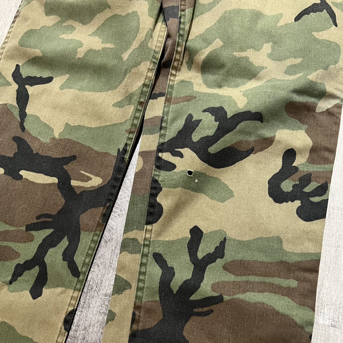Vintage VTG 1960s Military Fatigue Camo OG 107 Army Field Trousers Size US 31 - 4 Thumbnail
