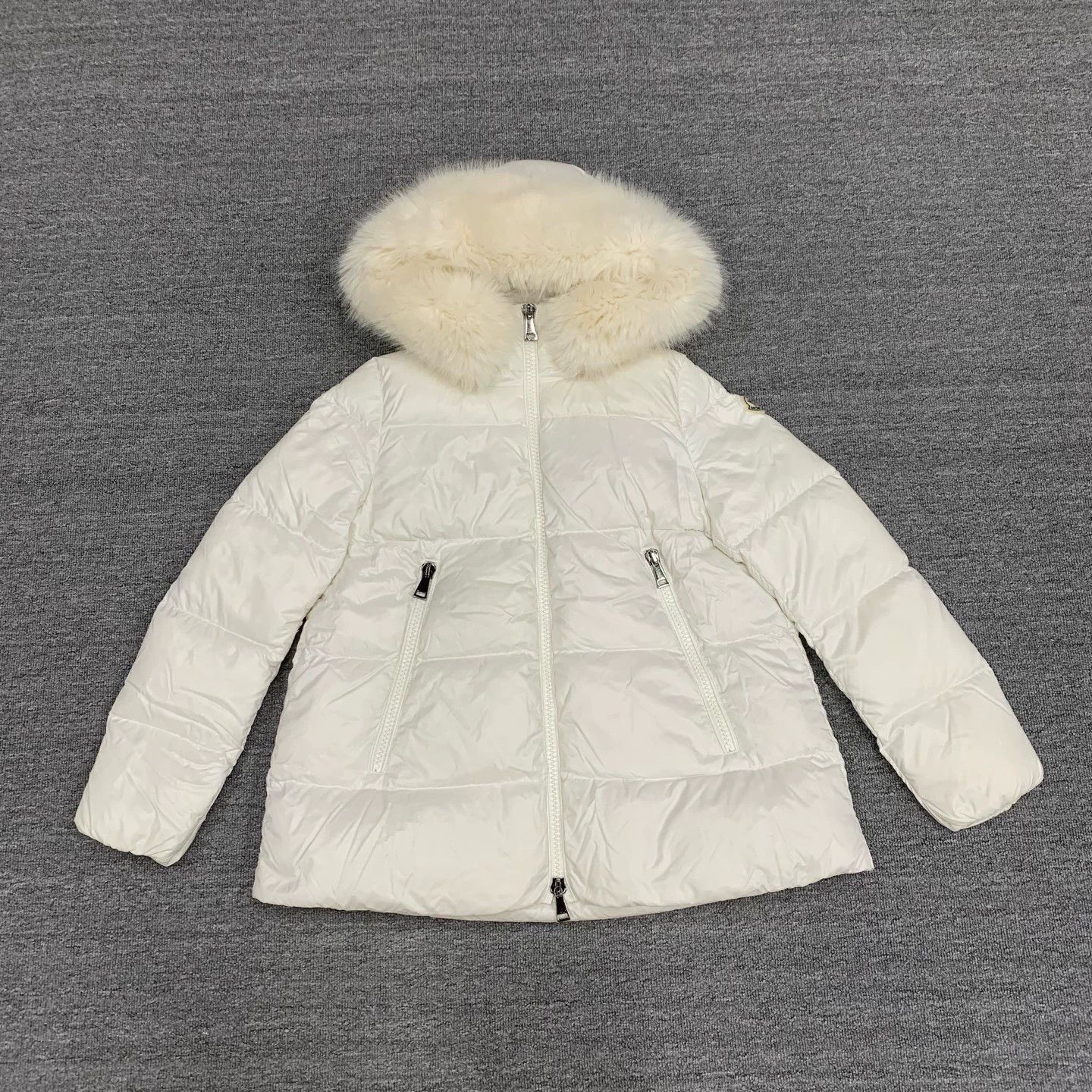 Moncler Moncler Laiche White Fur Collar Down Jacket Size S / US 4 / IT 40 - 1 Thumbnail