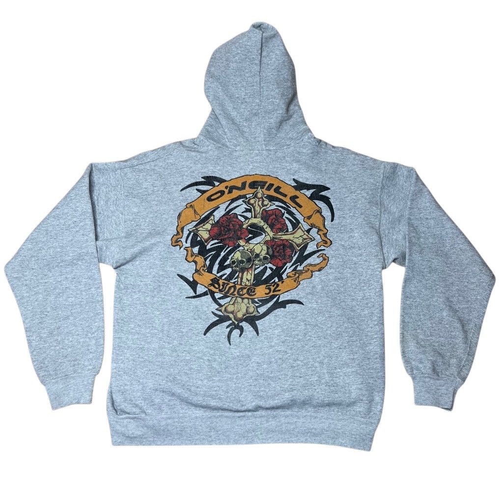 O'Neill × Vintage Rare Vintage VTG 90s Y2K O’Neil Bootleg Skull Bones Hoodie Size US XL / EU 56 / 4 - 1 Thumbnail