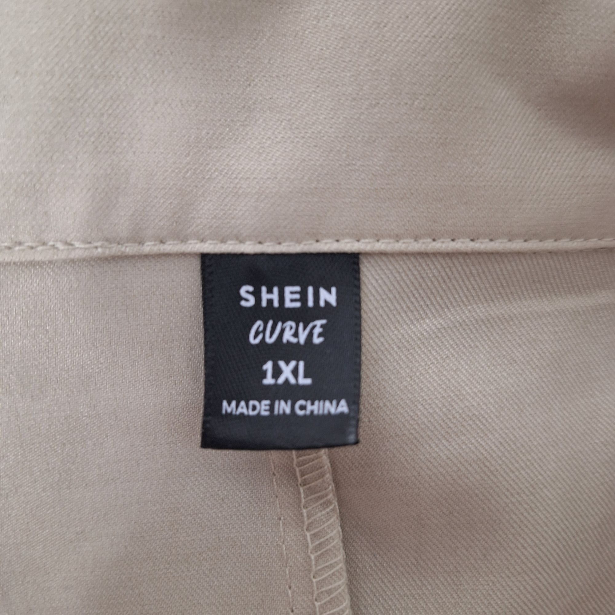 Shein SHEIN Curve Beige Peplum Blazer Short Sleeve Gold Button Coq Size XL / US 12-14 / IT 48-50 - 4 Thumbnail