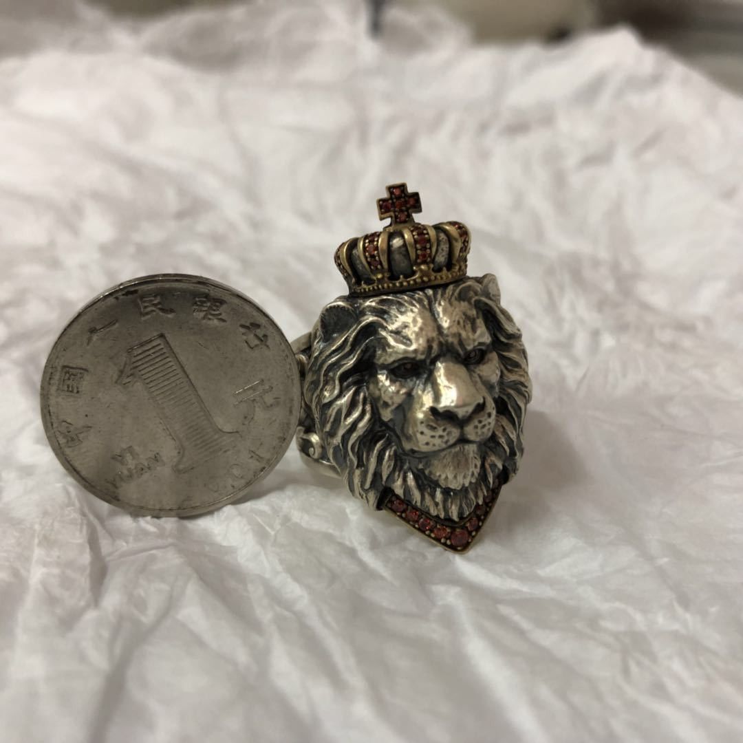 Jewelry Lion Retro Jewelry Rings Open Size Chrome Ring (Size 7-13) Size ONE SIZE - 4 Thumbnail