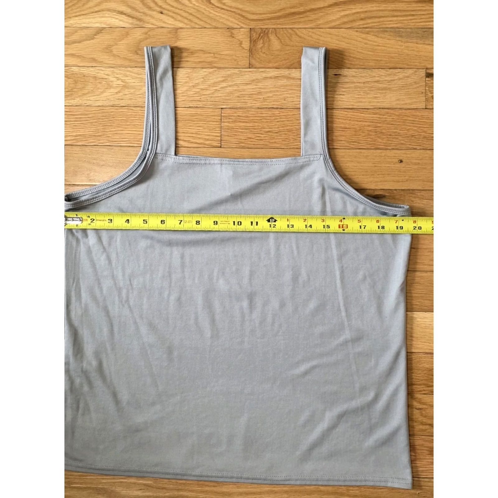 Vintage New Directions Activewear Tank Gray Stretch Women's XL Tank Vest Ruffle Regular Size XX Large? Size ONE SIZE - 3 Thumbnail