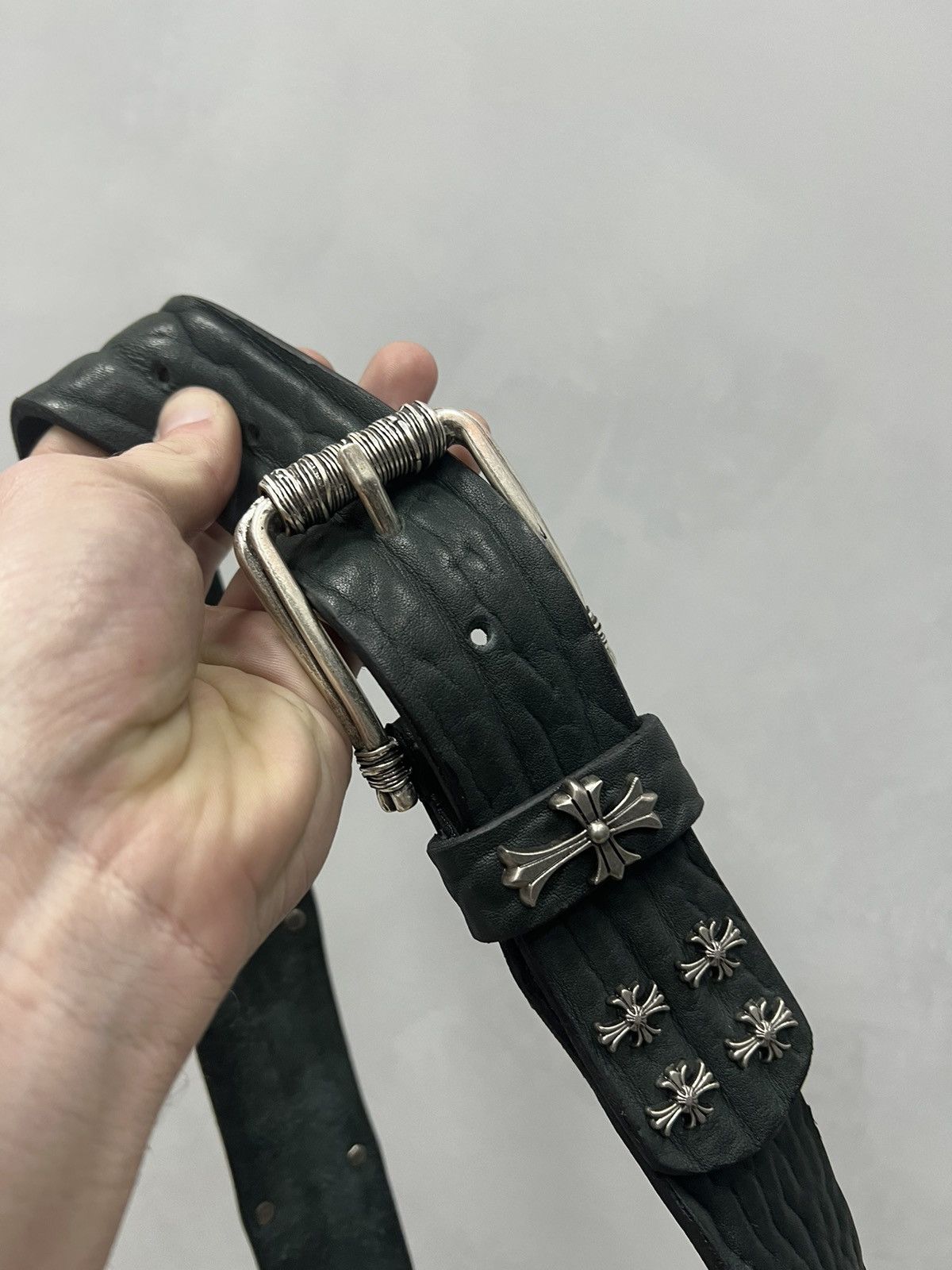 Vintage VINTAGE AVANT-GARDE GOTHIC LEATHER BELT Size 32 - 5 Thumbnail