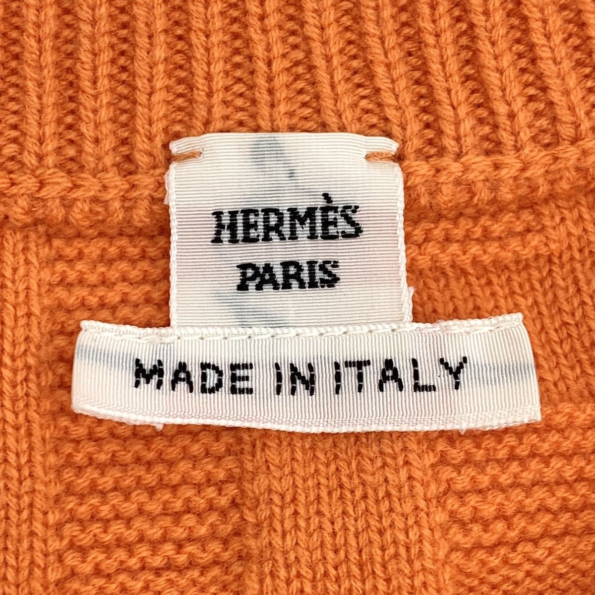 Hermes Hermes Orange Ribbed Wool Crew Neck Long Sleeve Knit Sweater Size XS / US 0-2 / IT 36-38 - 5 Thumbnail