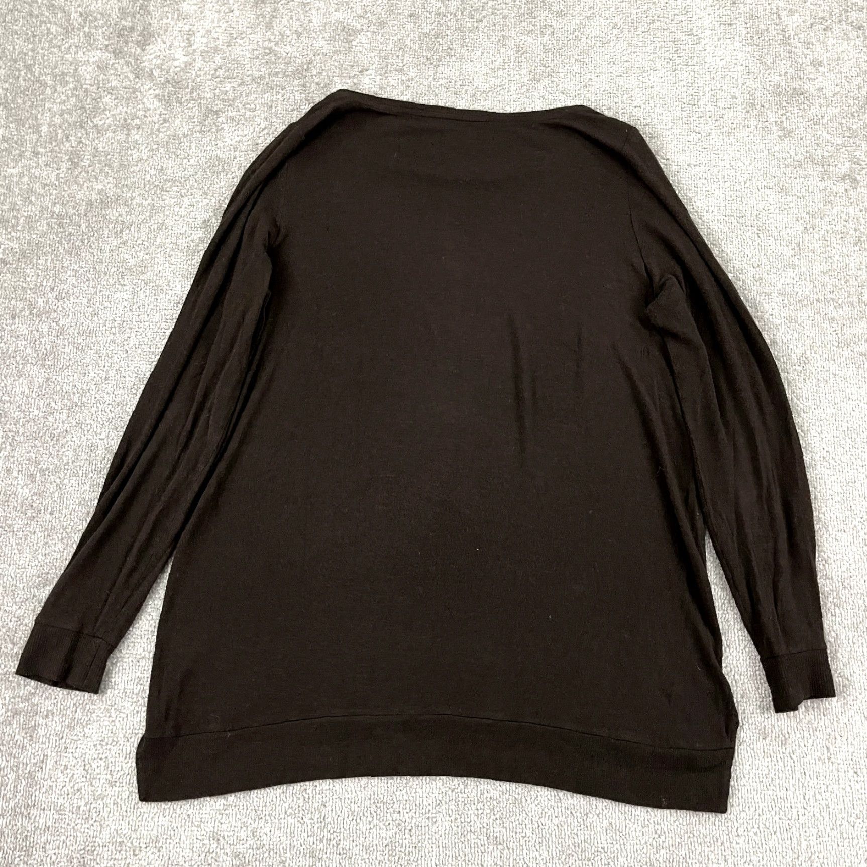 Eileen Fisher EILEEN FISHER Top Womens Medium Brown Wool Italian Yarn Tunic Sweater Round Neck Shirt Size M / US 6-8 / IT 42-44 - 7 Thumbnail
