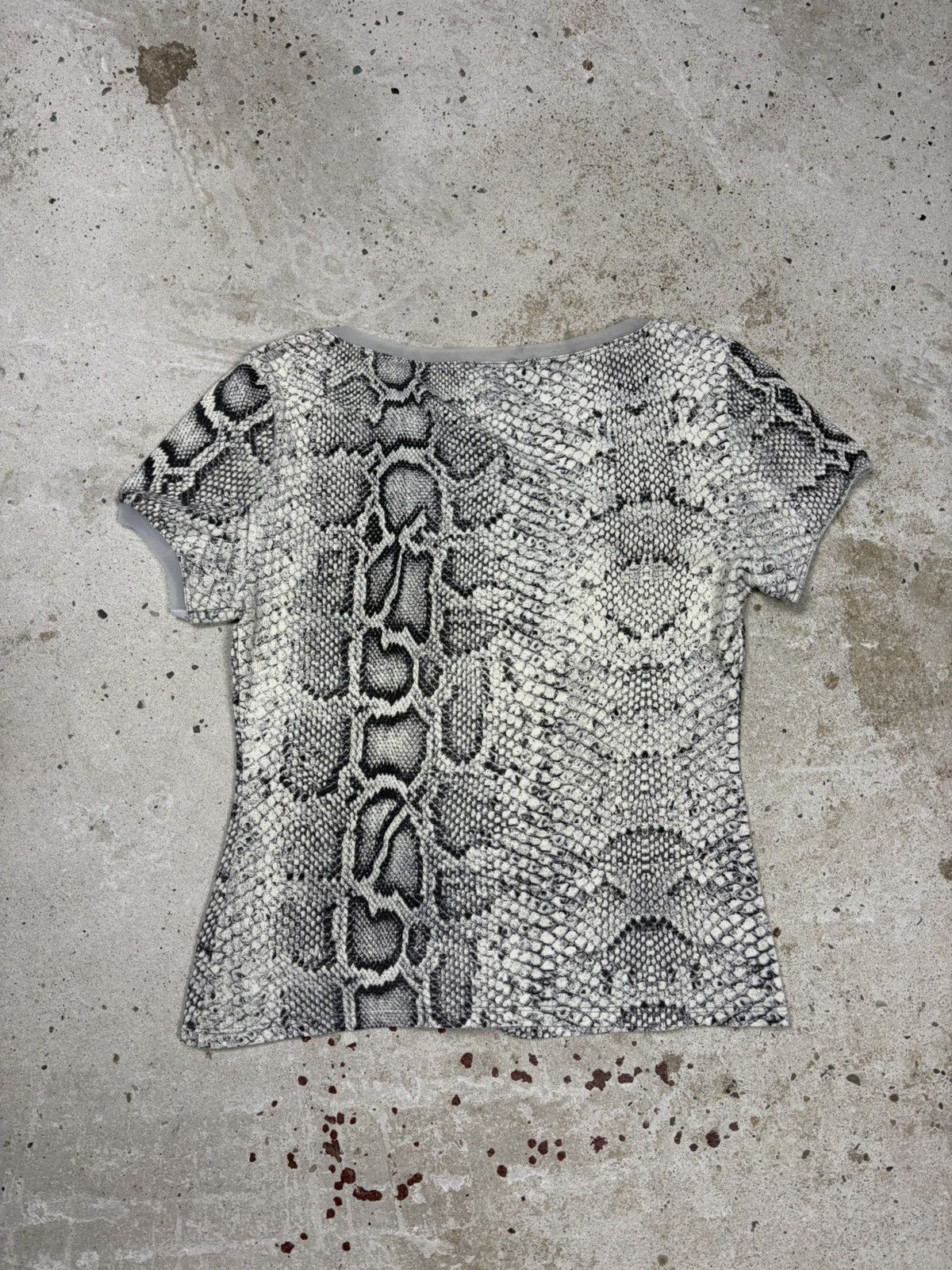 Roberto Cavalli Vintage 2000s Roberto Cavalli Snake Skin Print Set Skirt Size 29" - 5 Thumbnail