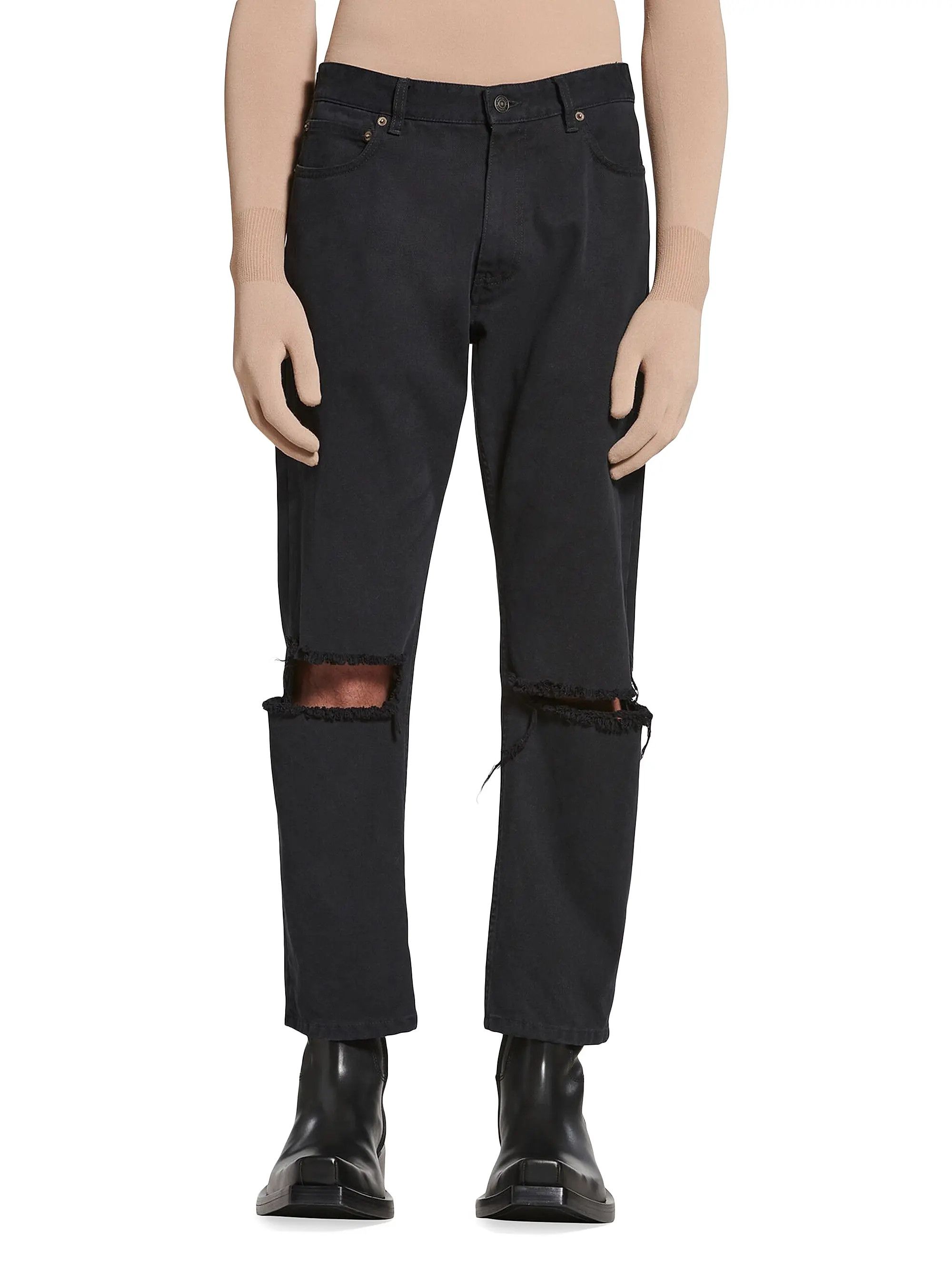 Balenciaga o1w1db10825 Loose Fit Buckle Pants in Black Size US 30 / EU 46 - 3 Thumbnail