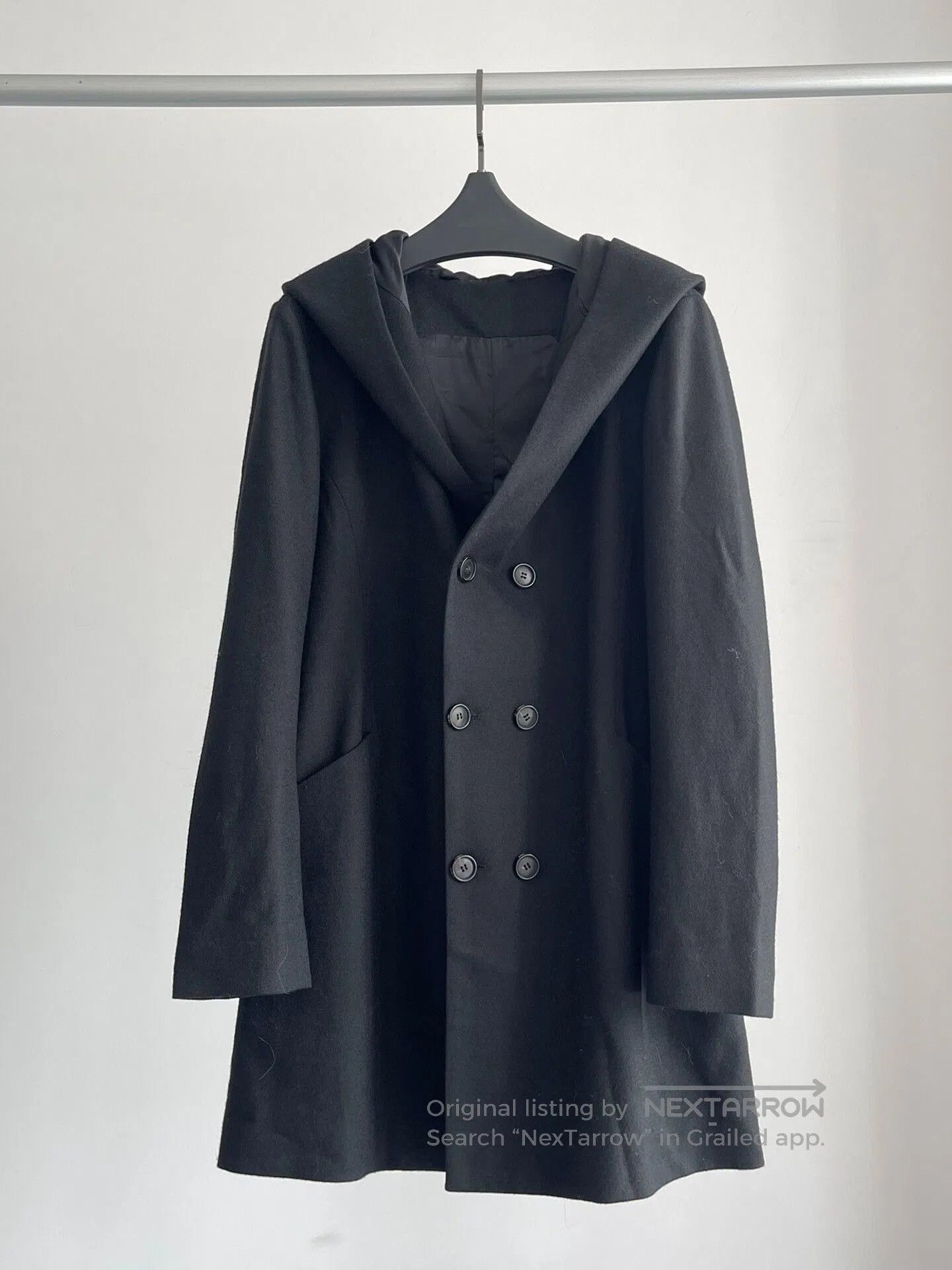Helmut Lang Helmut Lang Double Breasted Wool Hooded Coat. Size US M / EU 48-50 / 2 - 3 Thumbnail