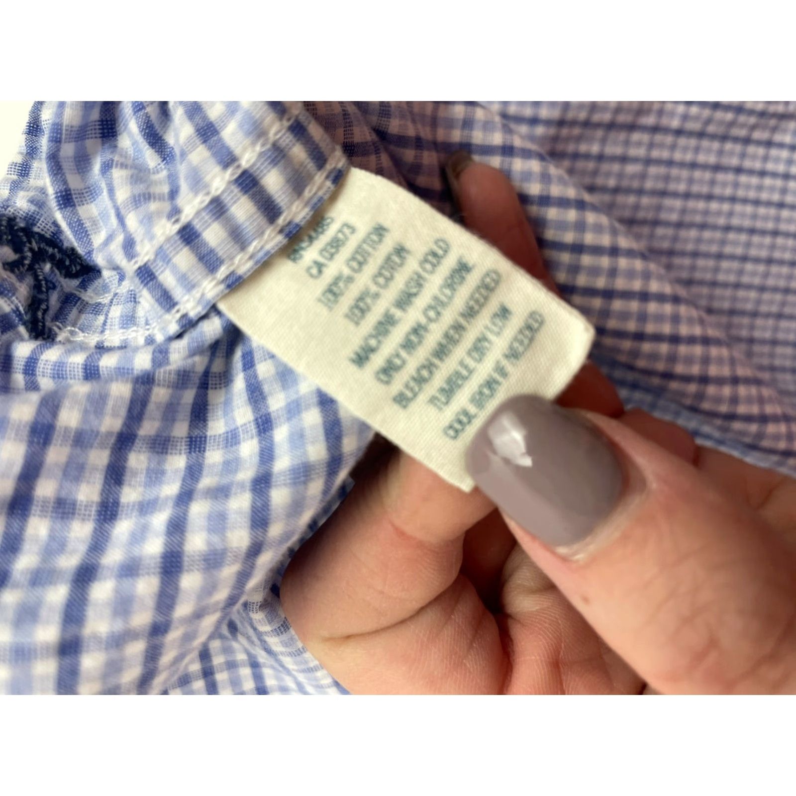 American Eagle Outfitters American Eagle Outfitters Shirt Mens Adult Large Blue Check Button-Up Long Sleeve Cotton Size US L / EU 52-54 / 3 - 7 Thumbnail