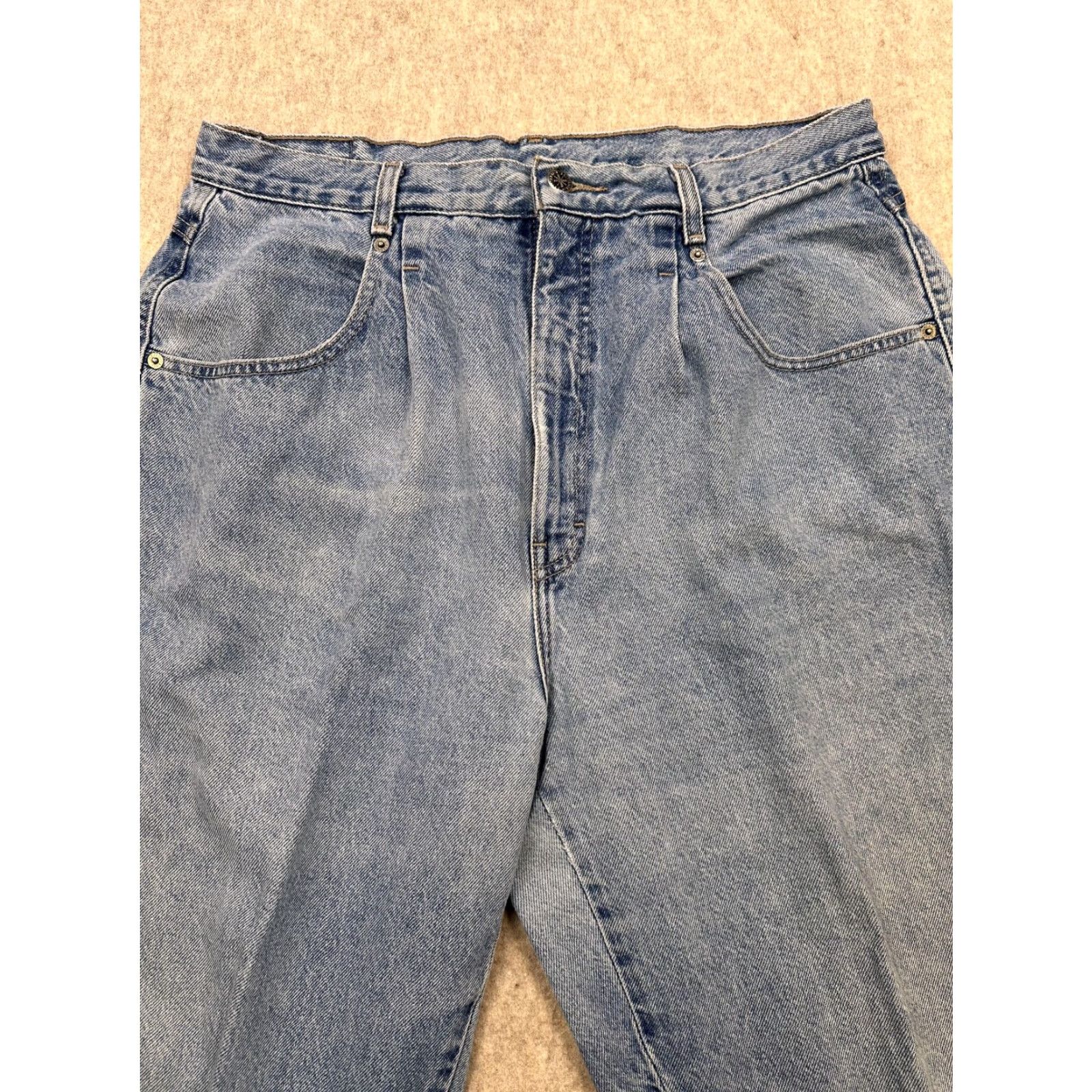Vintage Vintage Brittania Jeans Womens 16x30 Light Wash Denim High Rise Tapered 90s Size 38" / US 16 / IT 52 - 2 Thumbnail