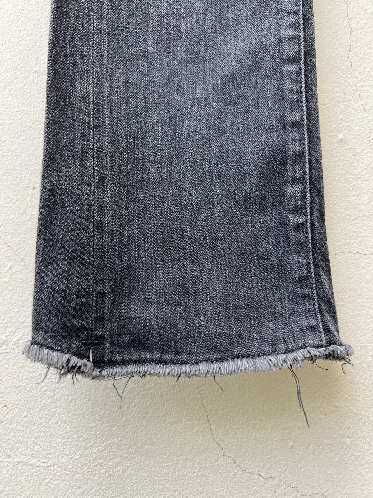 Bukht Bukht Japan Faded Black Selvedge Denim Cropped Flare Jeans Size US 30 / EU 46 - 10 Thumbnail