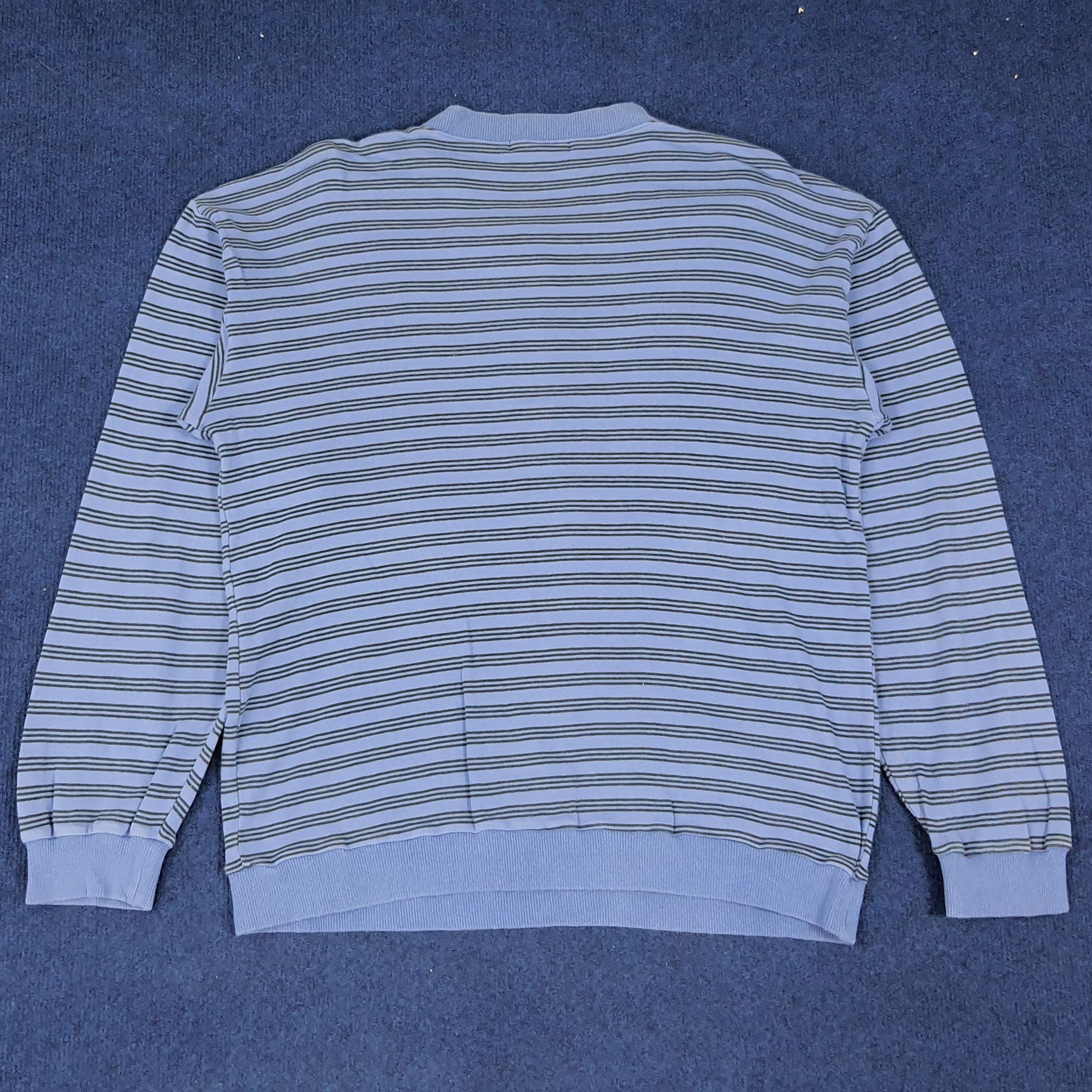 Christian Dior Monsieur × Vintage Vintage Christian Dior Striped Button Sweatshirt Size US M / EU 48-50 / 2 - 3 Thumbnail