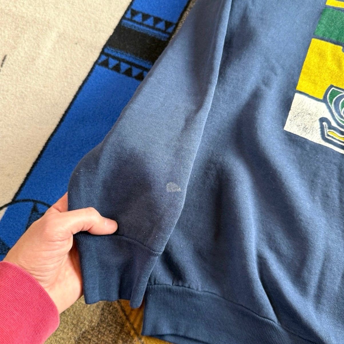 Fruit Of The Loom VINTAGE Notre Dame Fightin’ Irish Crewneck Sweatshirt Mens L Blue 90s College Sports University Sweatshirt Pullover Crew Neck Size US L / EU 52-54 / 3 - 6 Thumbnail