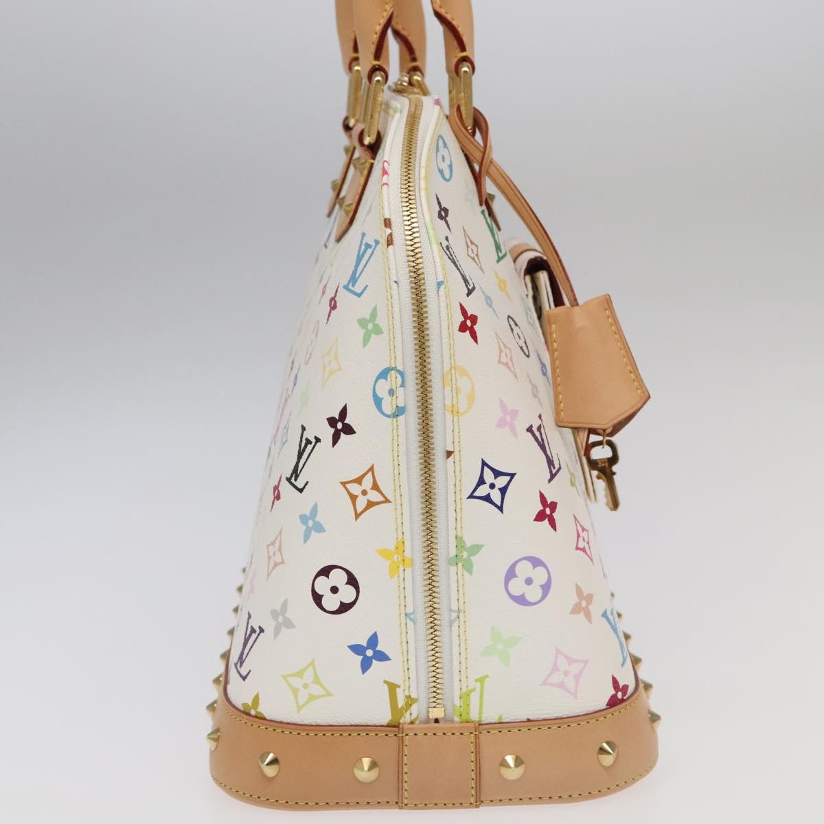 Louis Vuitton LOUIS VUITTON Monogram Multicolor Alma GM Hand Bag White Size ONE SIZE - 4 Thumbnail