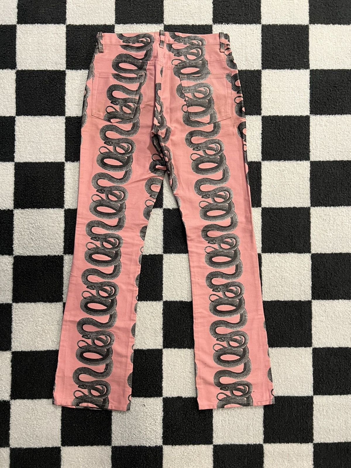 Hysteric Glamour Hysteric Glamour Pink Snake Bootcut Pants Size US 30 / EU 46 - 7 Thumbnail