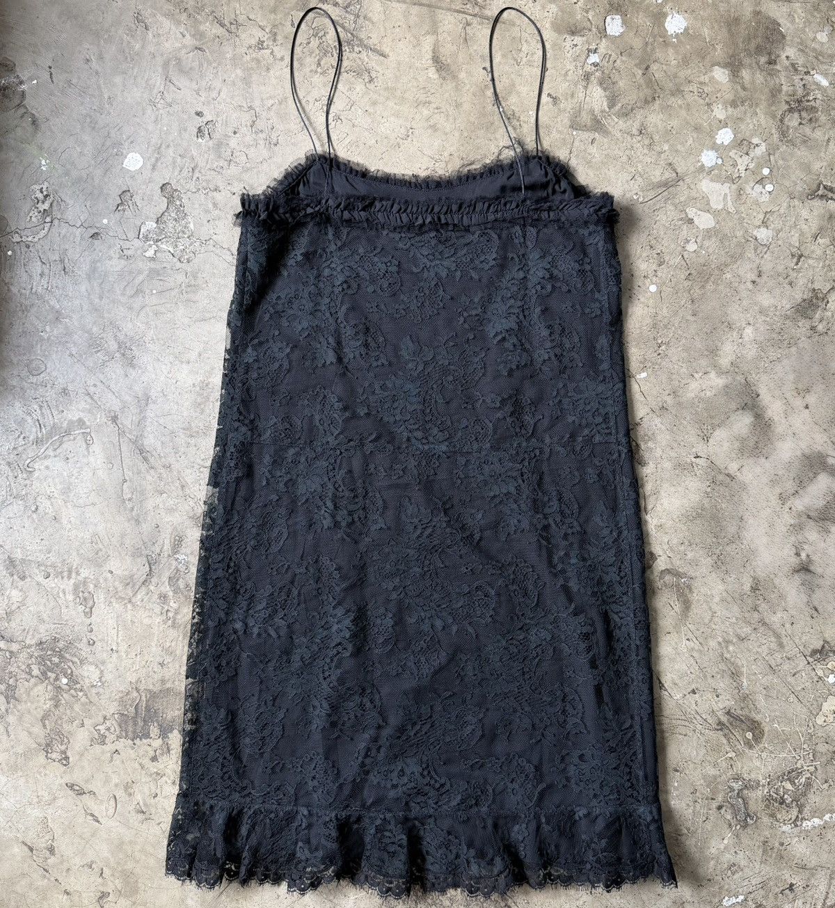 Balenciaga Balenciaga - Nicolas Ghesquière - 2009 Black Lace Midi Dress Size S / US 4 / IT 40 - 2 Thumbnail