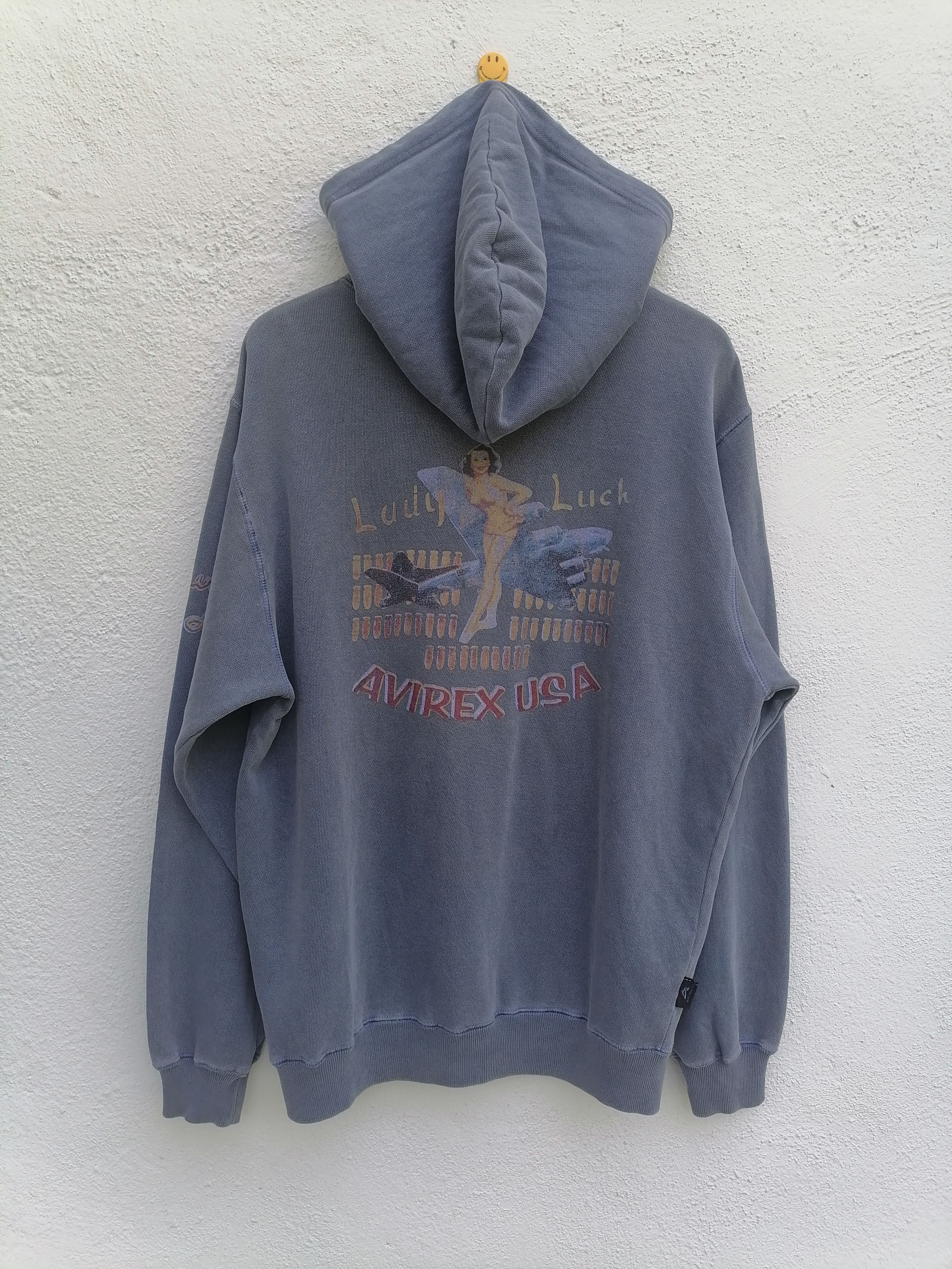 Avirex × Vintage Vintage Sun Faded Avirex Usa Sexy Girl Hoodies Size US M / EU 48-50 / 2 - 1 Thumbnail