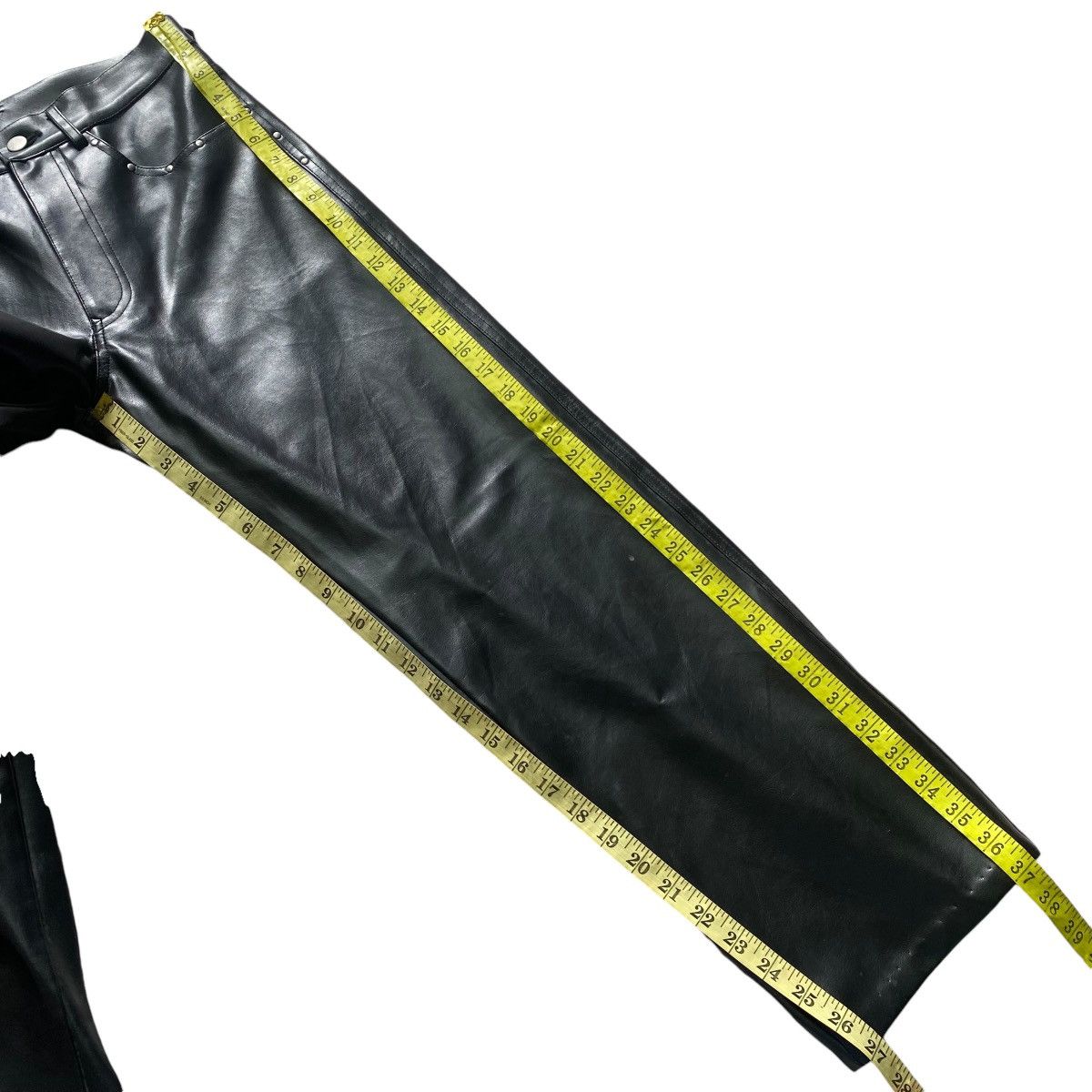 Japanese Brand Japanese Designer Bonskip PU Leather Pants Straight cut Size US 28 / EU 44 - 24 Thumbnail