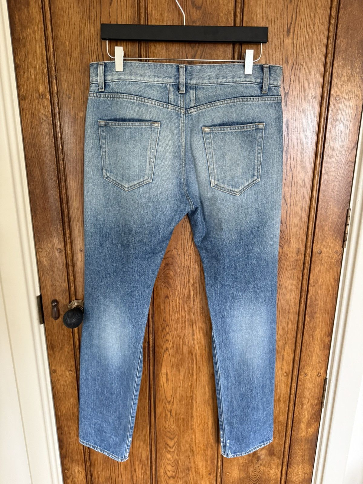 Saint Laurent Paris SS16 Saint Laurent D10 knee rip jeans Hedi 32 grail slim Size US 33 - 22 Thumbnail