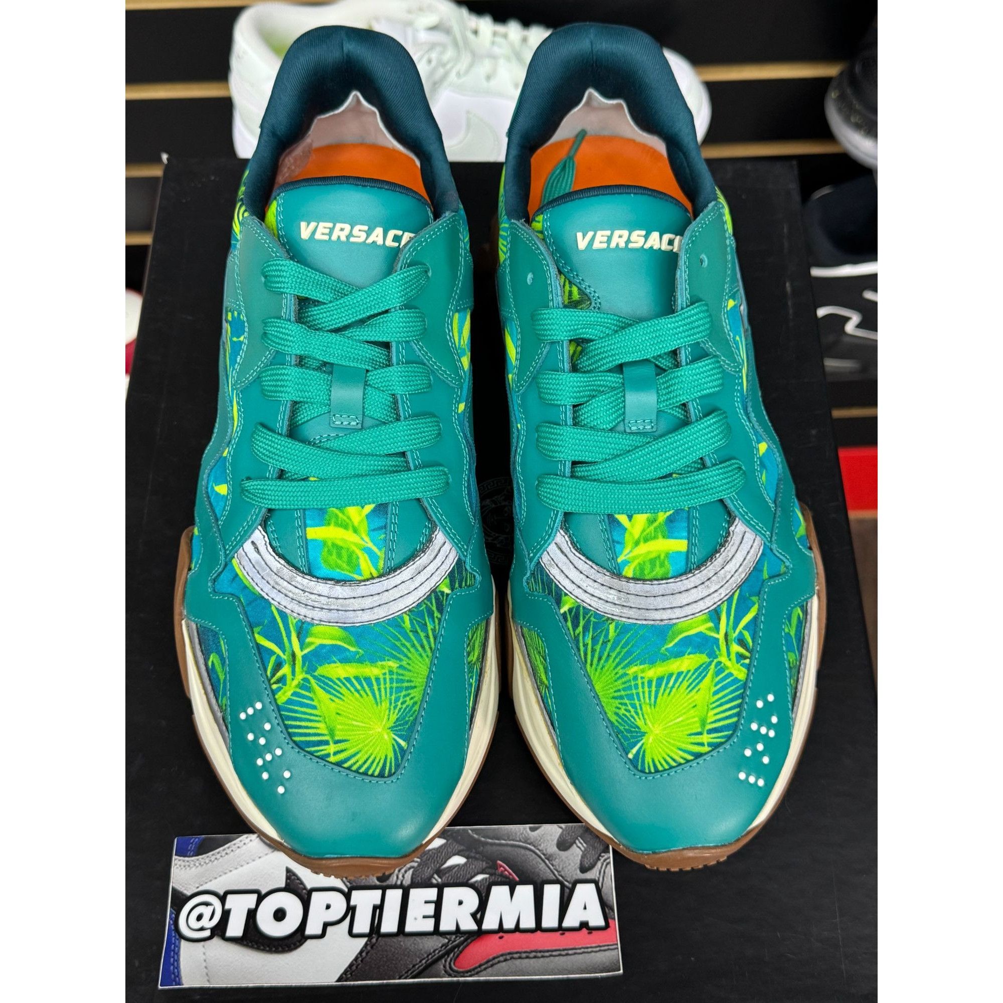 Versace VERSACE SQUALO PALM LEAVES SZ 43 Size US 10 / EU 43 - 2 Thumbnail