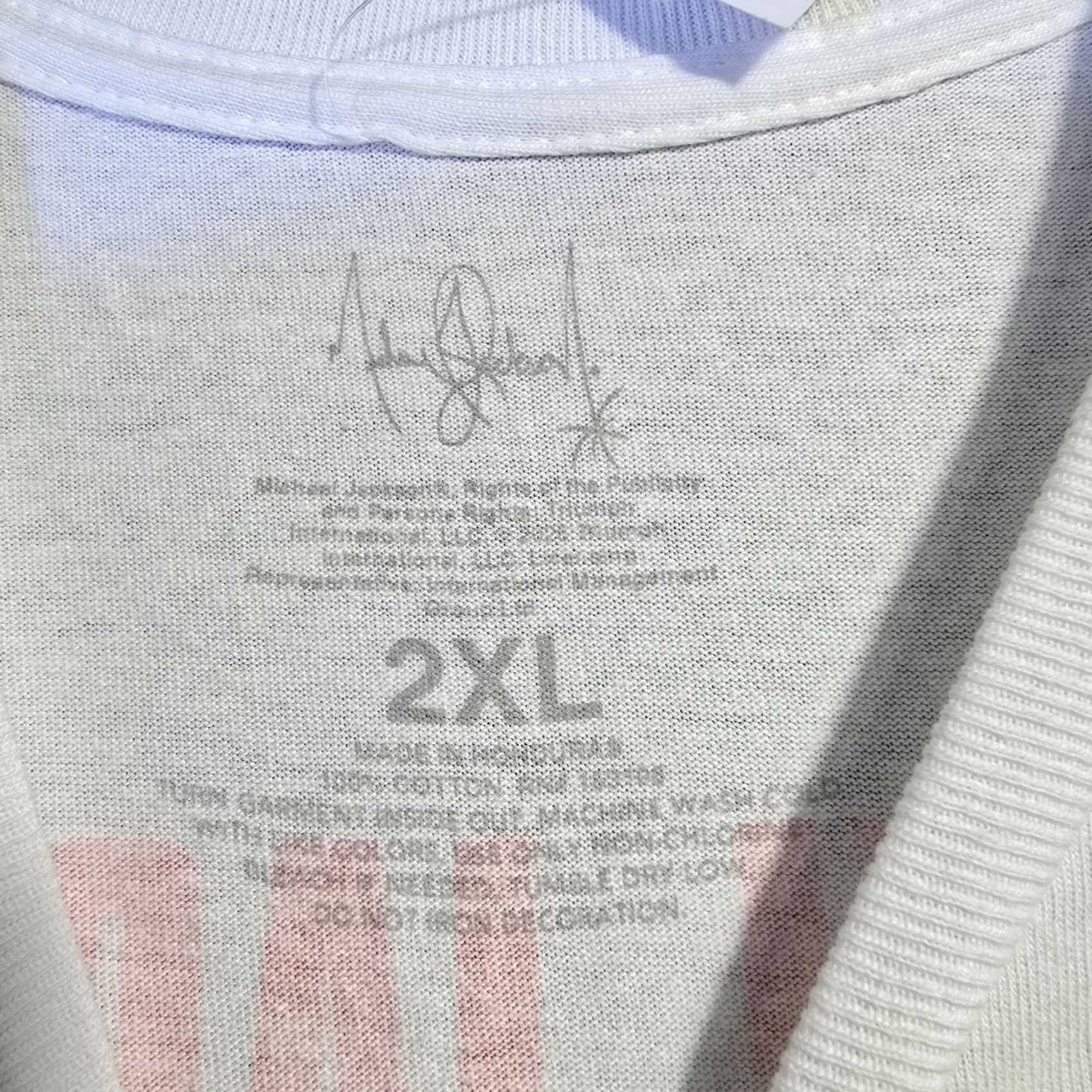 Michael Jackson Shirt Mens 2XL 2XL Bad World Tour White Music Distressed 80s, Men's (Size Xxl) — image 3 of 6