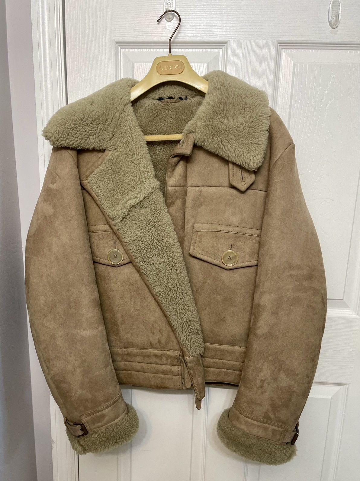 Gucci Gucci Tom Ford F/W 2002 Runway Shearling Aviator Size US M / EU 48-50 / 2 - 2 Thumbnail