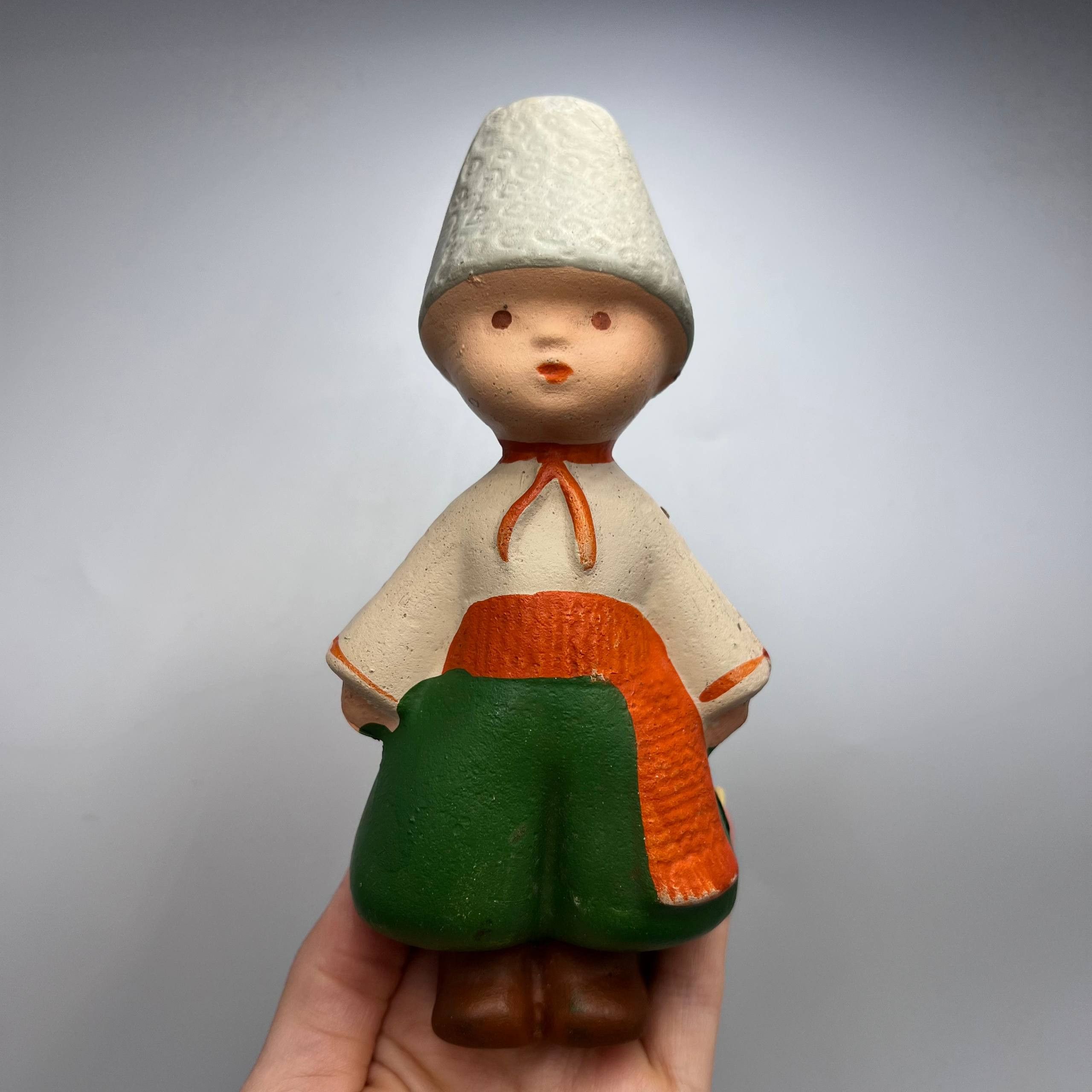Vintage 1970s Vintage USSR Rubber Cossack Boy Toy Soviet Figurine Size ONE SIZE - 2 Thumbnail