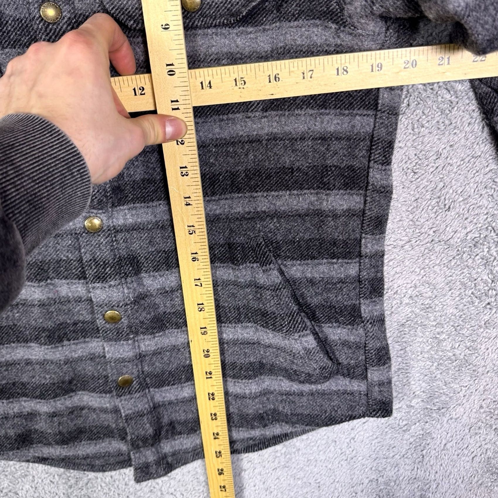 Pendleton Pendleton Jacket Shirt Shacket Oregon Tweed Virgin Lambswool Barn Chore Mens M Gray Size US M / EU 48-50 / 2 - 6 Thumbnail