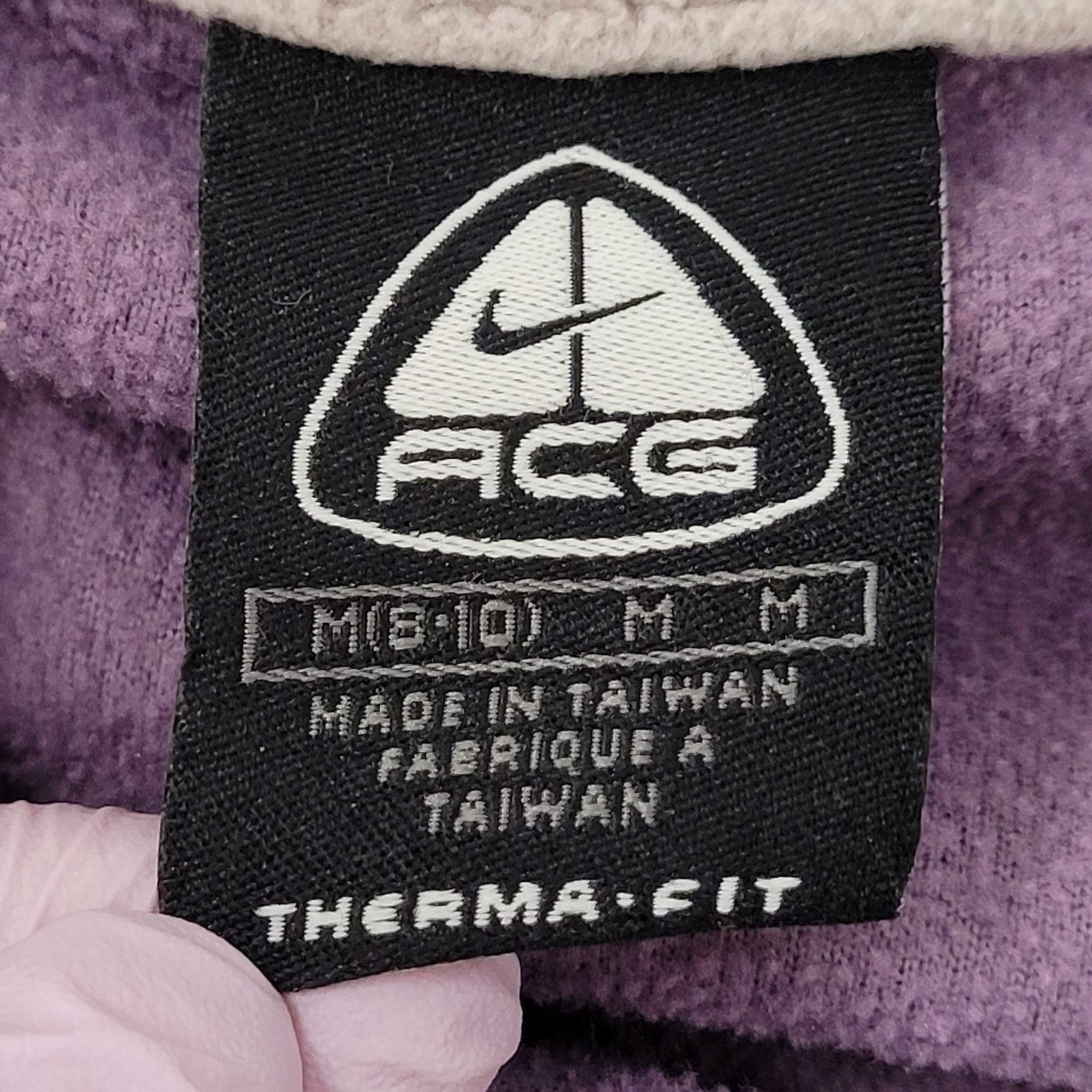 Nike Vintage 90s NIKE ACG Fleece Jacket Womens S/M 19x23 Purple Size M / US 6-8 / IT 42-44 - 15 Thumbnail