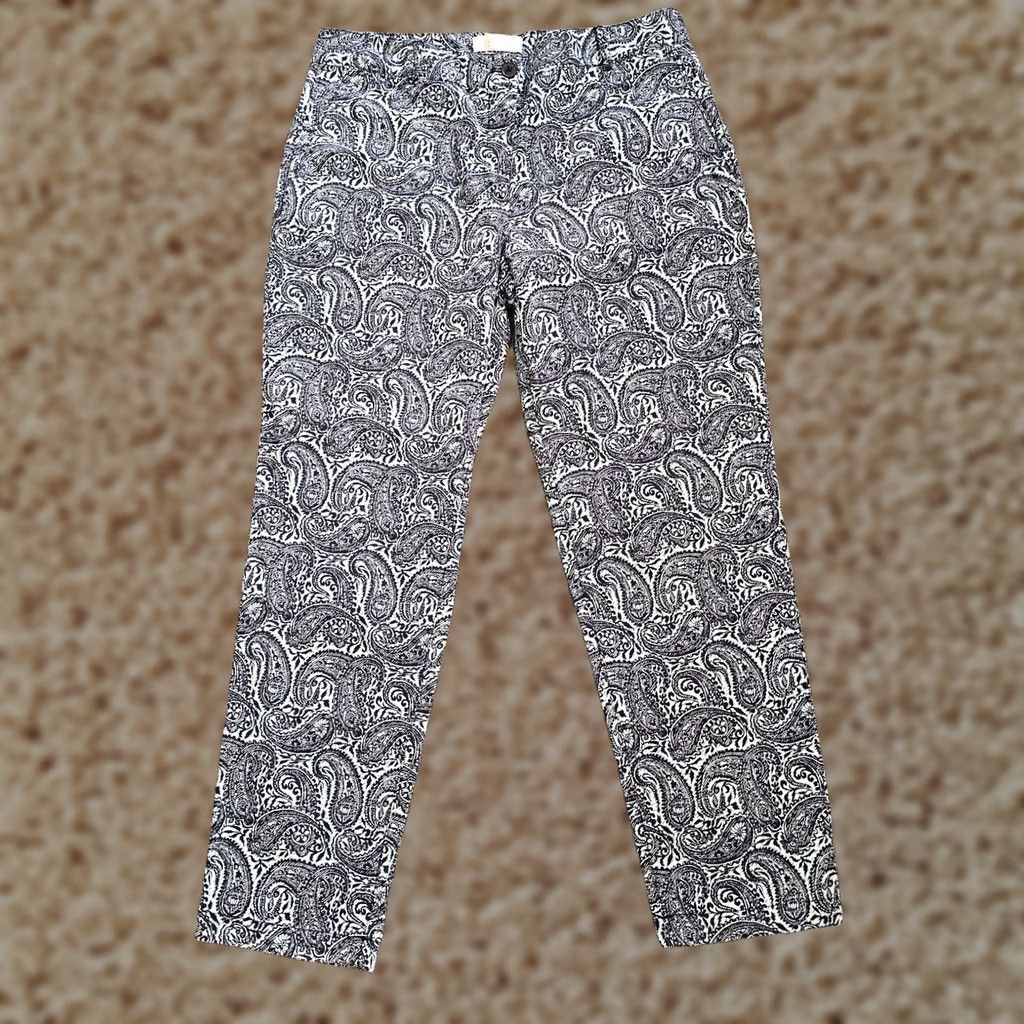 Talbots Talbots Pants Womens 12 Petite Blue Paisley Ankle Stretch Classic Casual Career Size 34" / US 12 / IT 48 - 1 Thumbnail