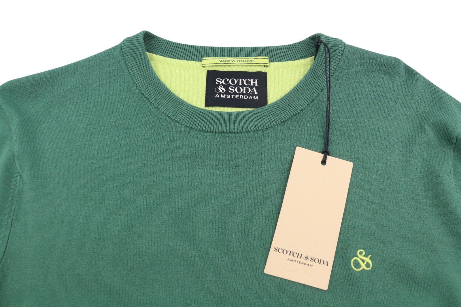 Scotch & Soda M Green Crew Neck Knit Jumper 88574 Size US M / EU 48-50 / 2 - 5 Thumbnail