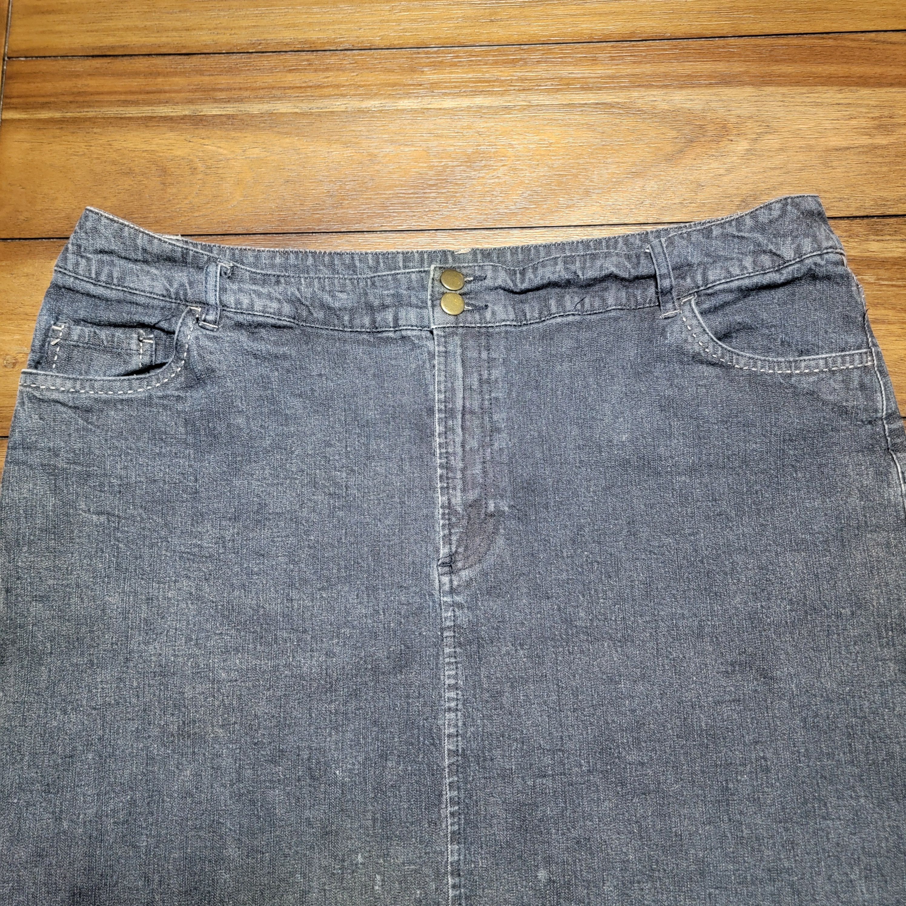 Other Just My Size Denim Knee Length Skirt - Size 20W Size 41" - 2 Thumbnail