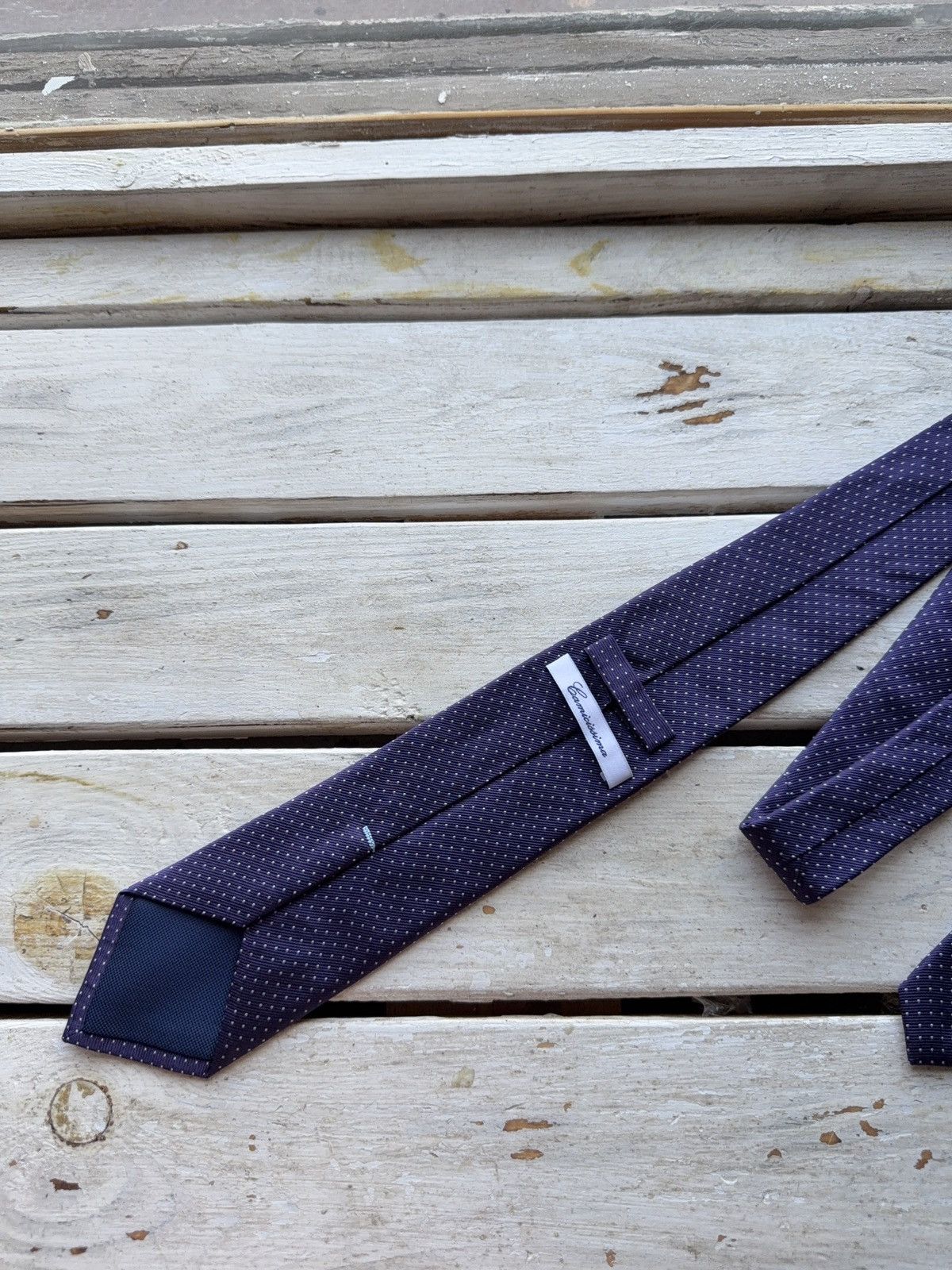 Other Camicissima Italy Purple Micro Dot Silk Tie Made in Italy Size ONE SIZE - 6 Thumbnail