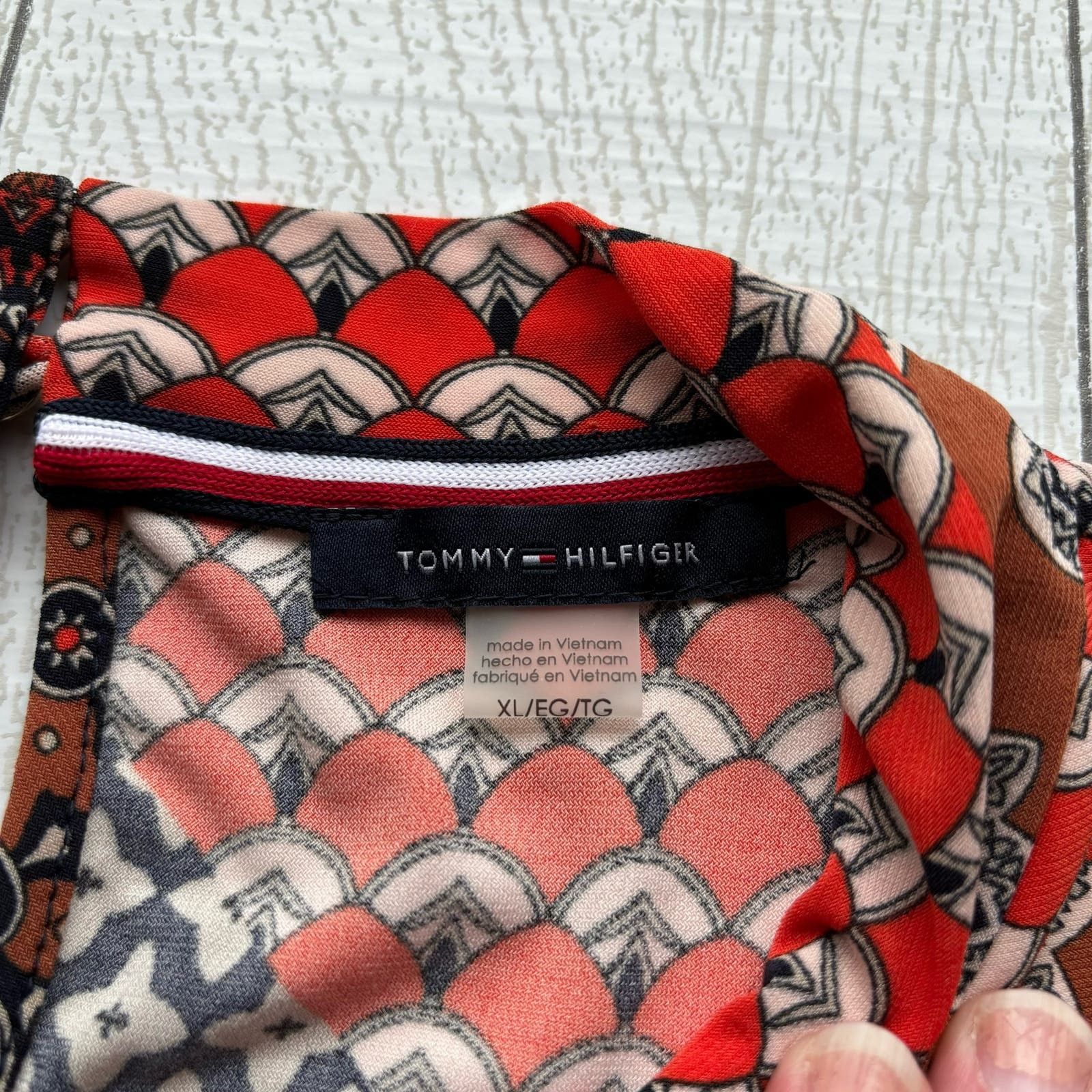 Tommy Hilfiger Tommy Hilfiger Patchwork Blouse Multicolor Sleeveless XL Top Size XL / US 12-14 / IT 48-50 - 6 Thumbnail