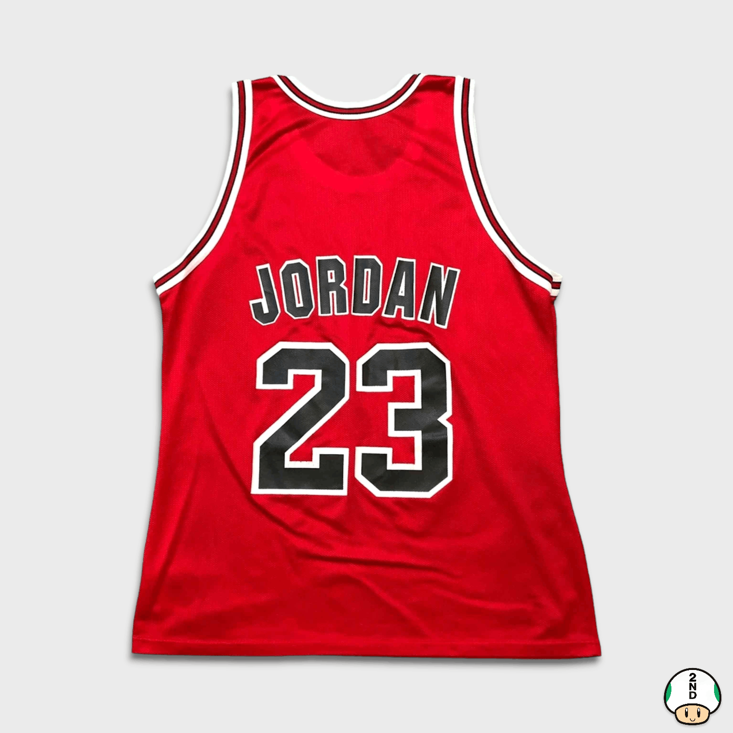 image of Vintage 90's Champion Michael Jordan Chicago Bulls Jersey in Red, Men's (Size Medium)