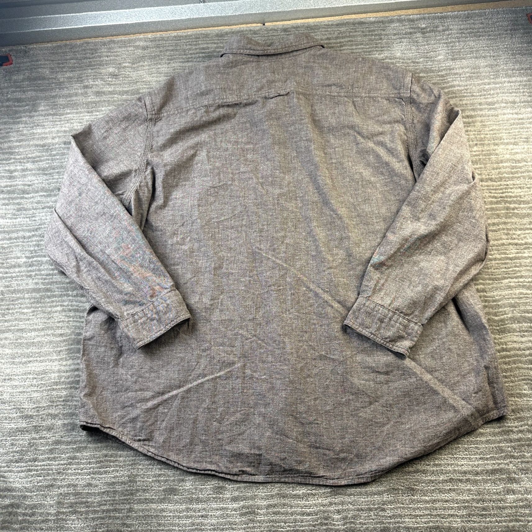 Levi's Levi's Shirt Mens 2XL Brown Button-Up Double Pocket Workshirt Cotton Denim Long Sleeve Casual Travel Mens Size US XXL / EU 58 / 5 - 2 Thumbnail