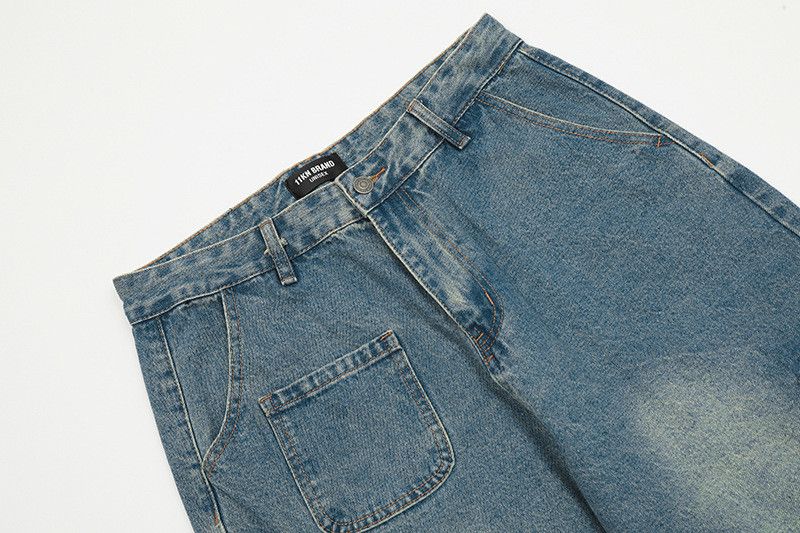 Jean American street retro multi-pocket cargo jeans Size US 32 / EU 48 - 3 Thumbnail
