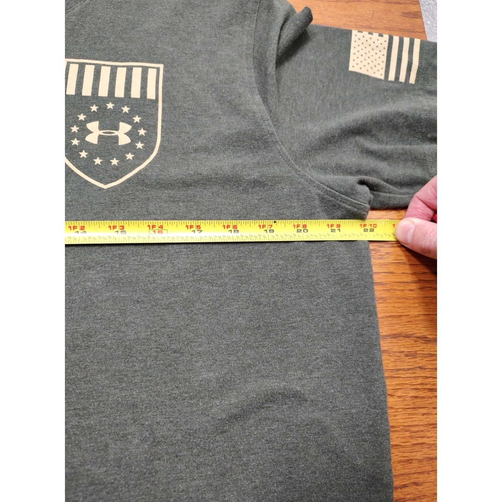 Under Armour Under Armour Green T Shirt Mens Large USA Eagle Flag Patriotic Size US L / EU 52-54 / 3 - 6 Thumbnail