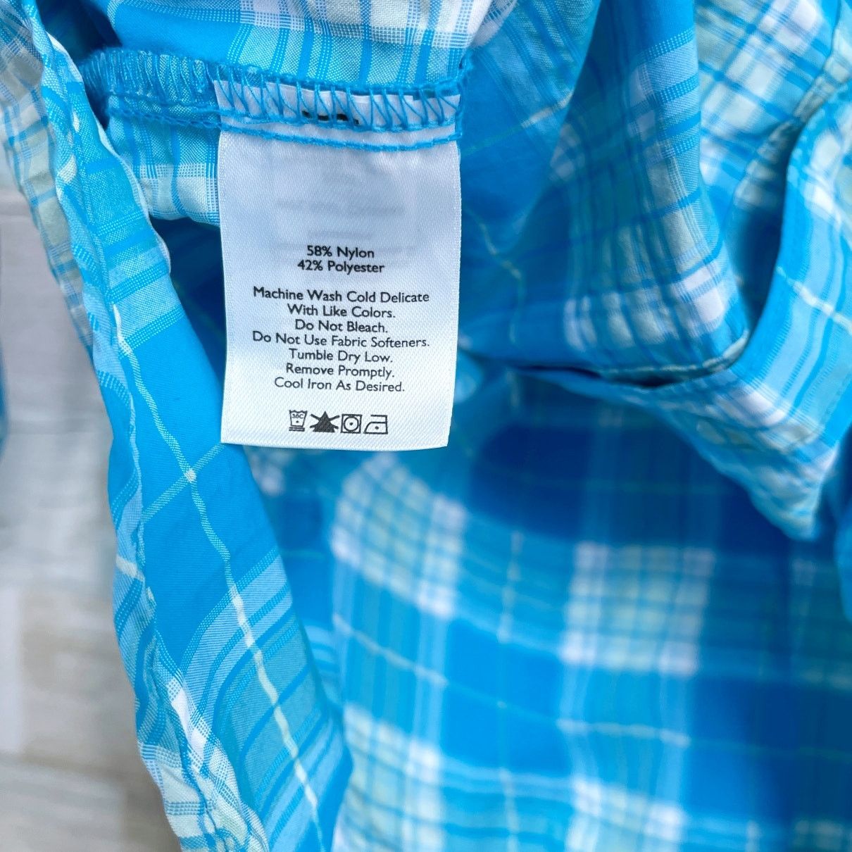 Eddie Bauer Eddie Bauer Nylon Hiking Shirt Blue Plaid Womens XS Size XS / US 0-2 / IT 36-38 - 6 Thumbnail