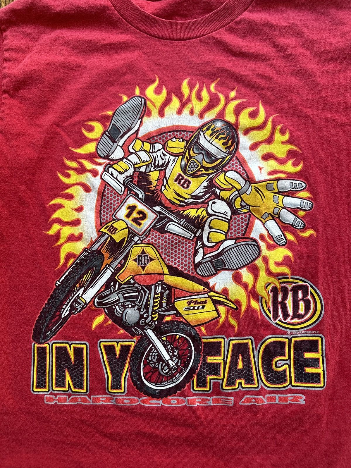 Vintage Vintage Y2K In Yo Face Motocross Graphic Tee Size US XS / EU 42 / 0 - 2 Thumbnail