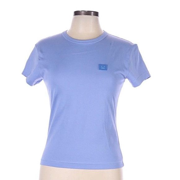 Acne Studios Acne Pastel Blue Crewneck Logo Tee M Size M / US 6-8 / IT 42-44 - 1 Thumbnail
