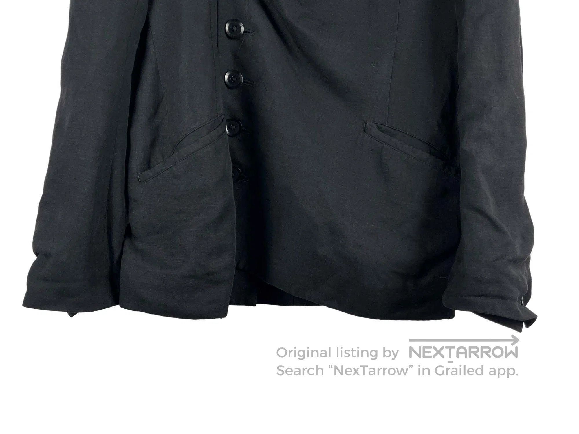 Yohji Yamamoto Yohji Yamamoto Unlined Single-breasted Suit Jacket Size US XL / EU 56 / 4 - 4 Thumbnail