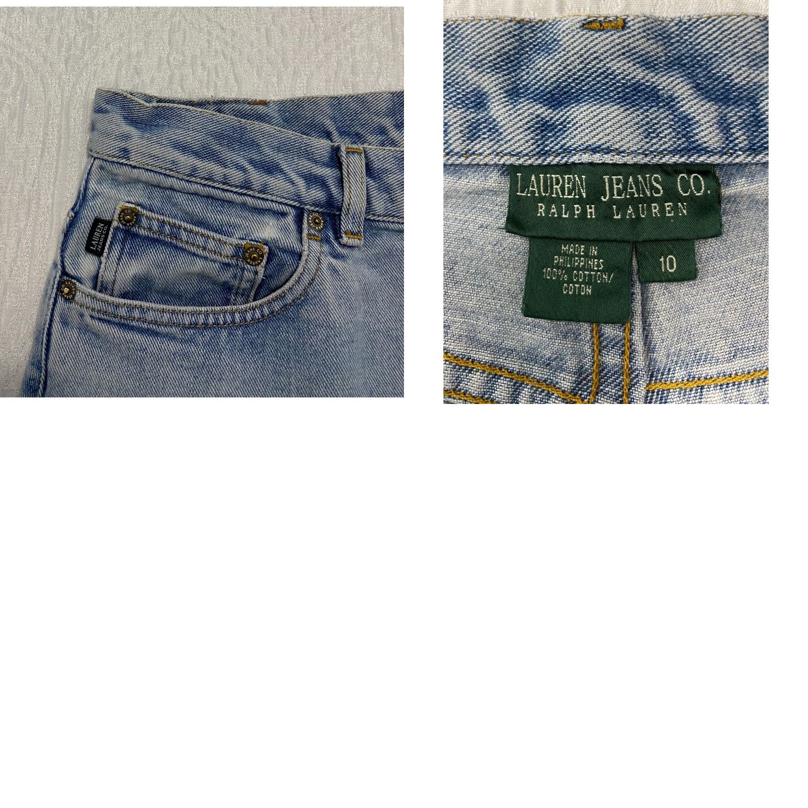 Ralph Lauren VINTAGE Lauren Ralph Lauren Jeans Womens High Rise 10 Blue Straight Size 24" / US 00 / IT 34 - 8 Thumbnail